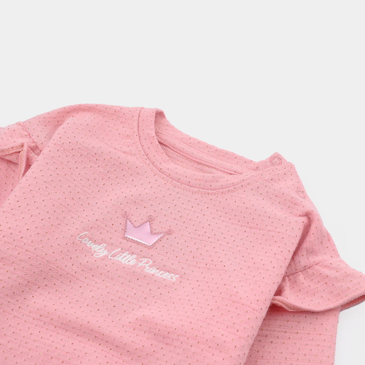 Infant Girls Jacquard Sweatshirt - Pink - Image 2