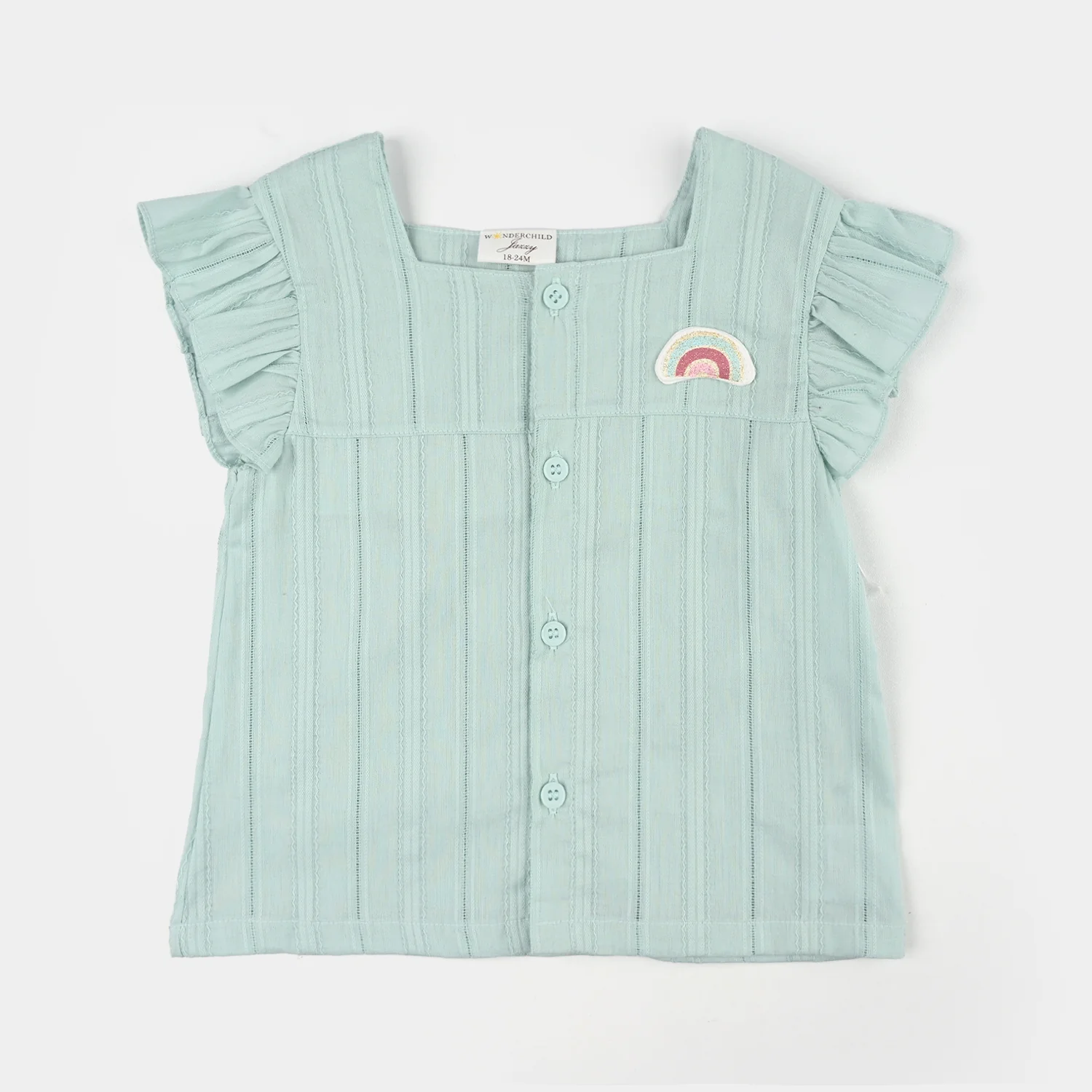 Infant Girls Jersey/Terry 2Pc Suit - Green - Image 2