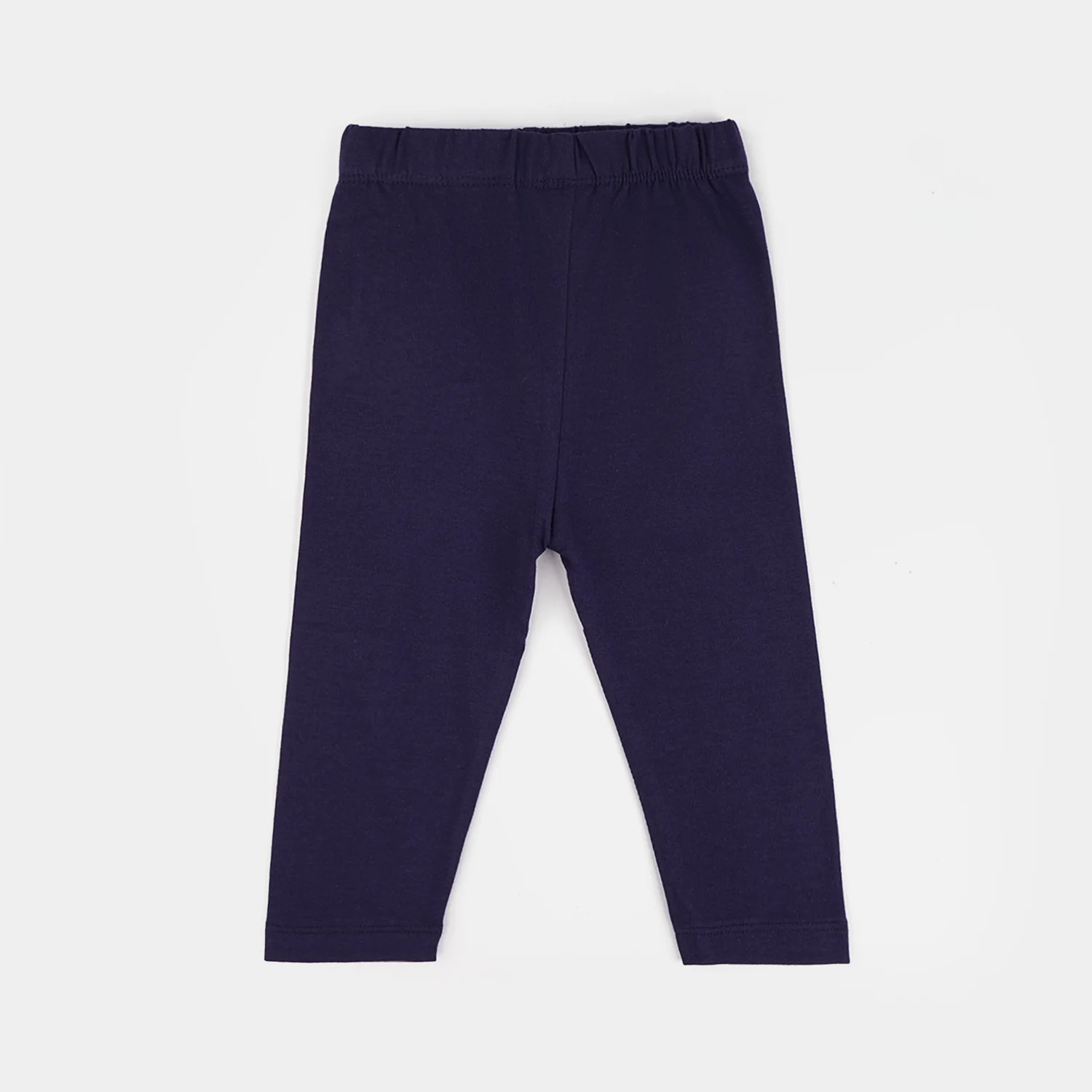 Infant Girls Jersey/Terry Emb Tights Flowers-NAVY - Image 3