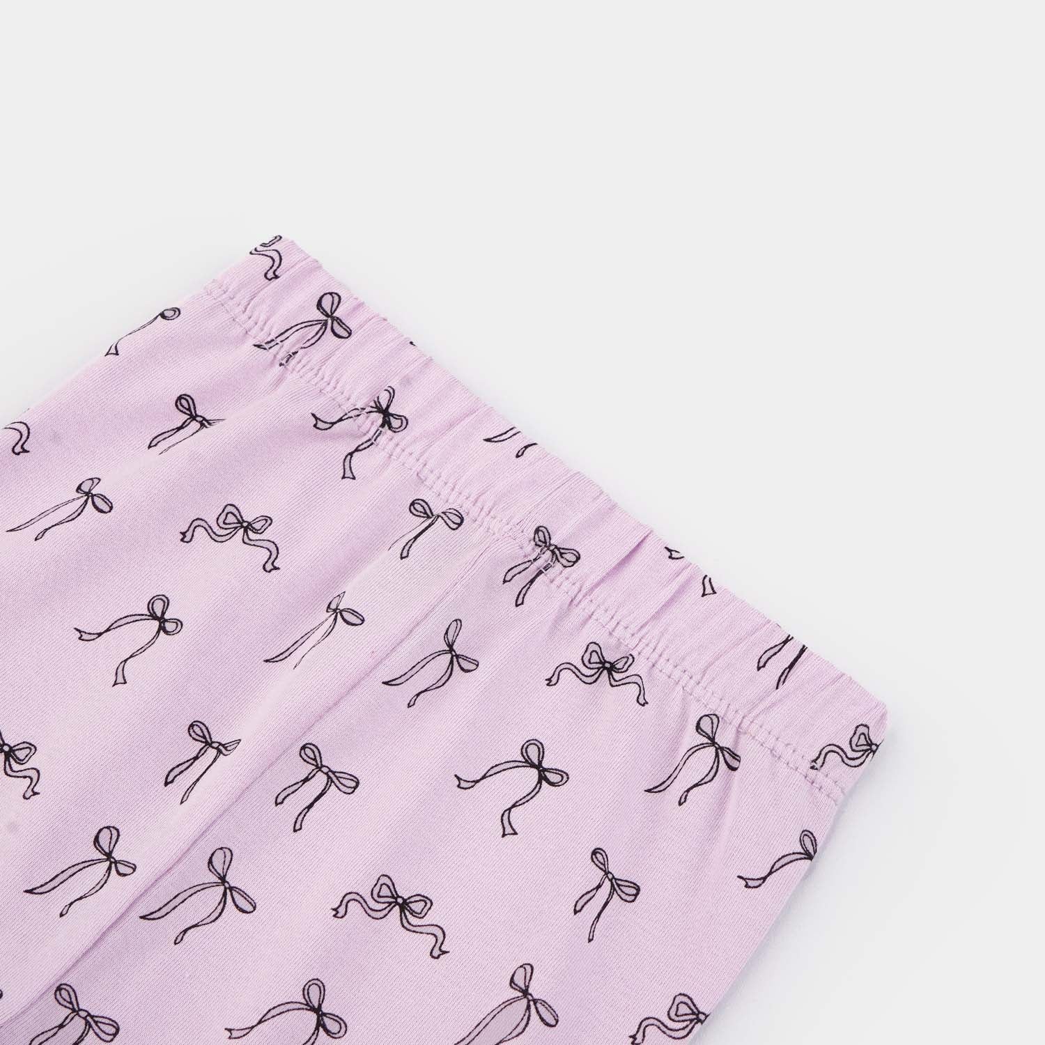 Infant Girls Jersey/Terry Printed Tights Bows - Image 2