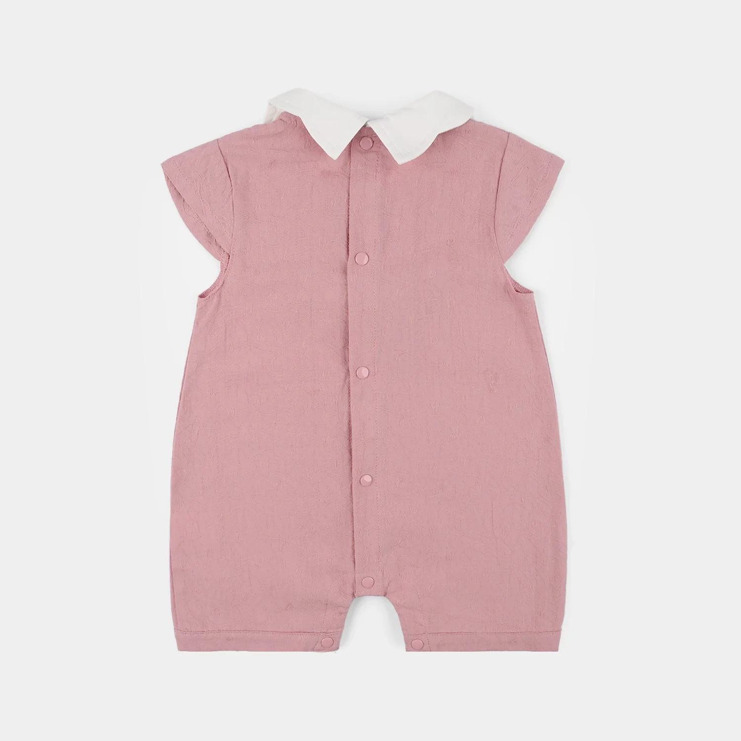 Infant Girls Jersey/Terry Romper - Pink - Image 3
