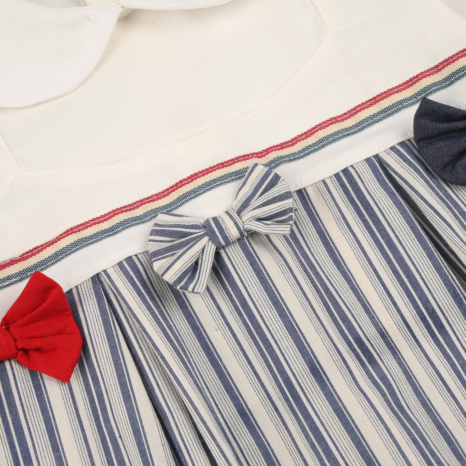 Infant Girls Jersey/Terry Romper - Blue - Image 3