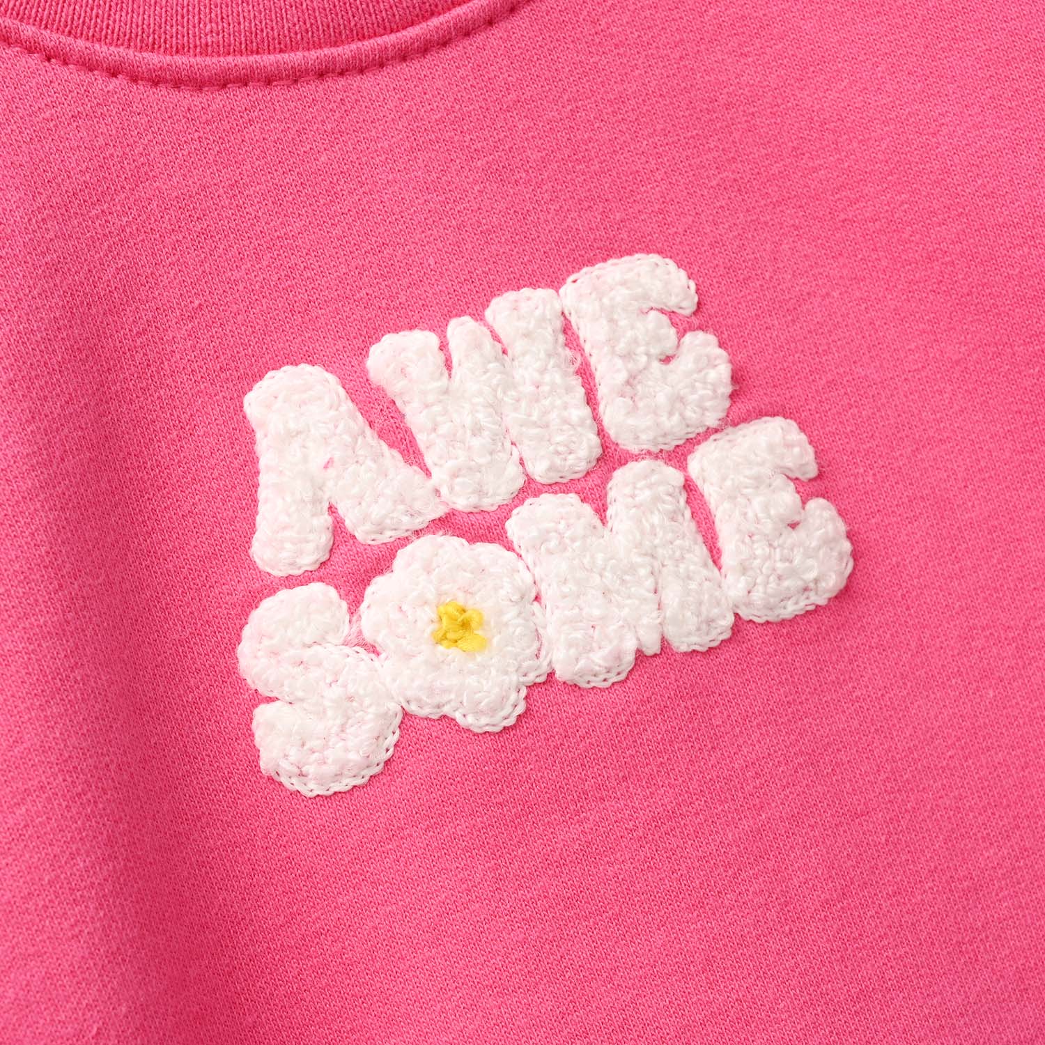 Infant Girls Jersey/Terry Sweatshirt - Pink - Image 2