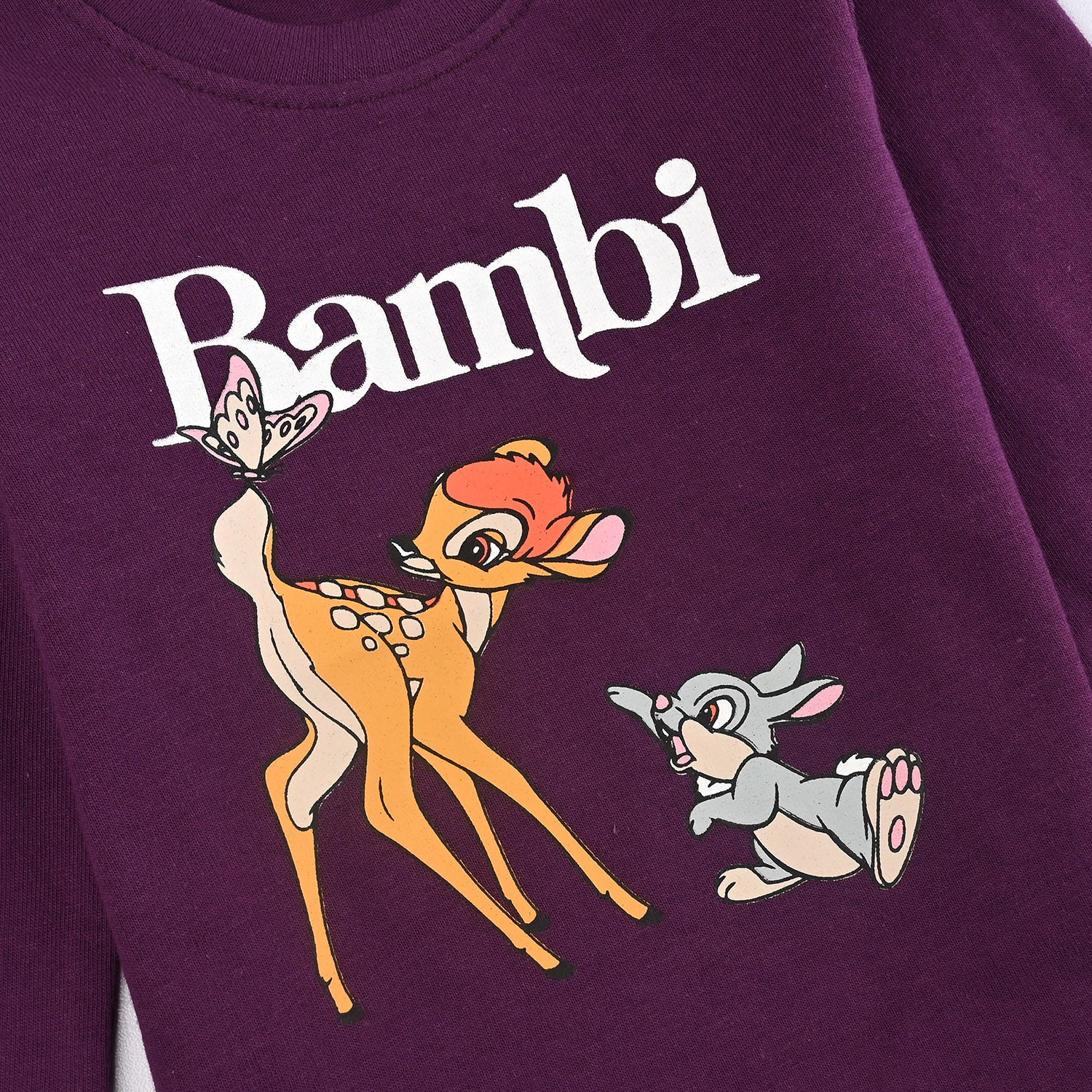 Infant Girls Jersey/Terry T-Shirt F/S BAMBI-Dark Purple - Image 3