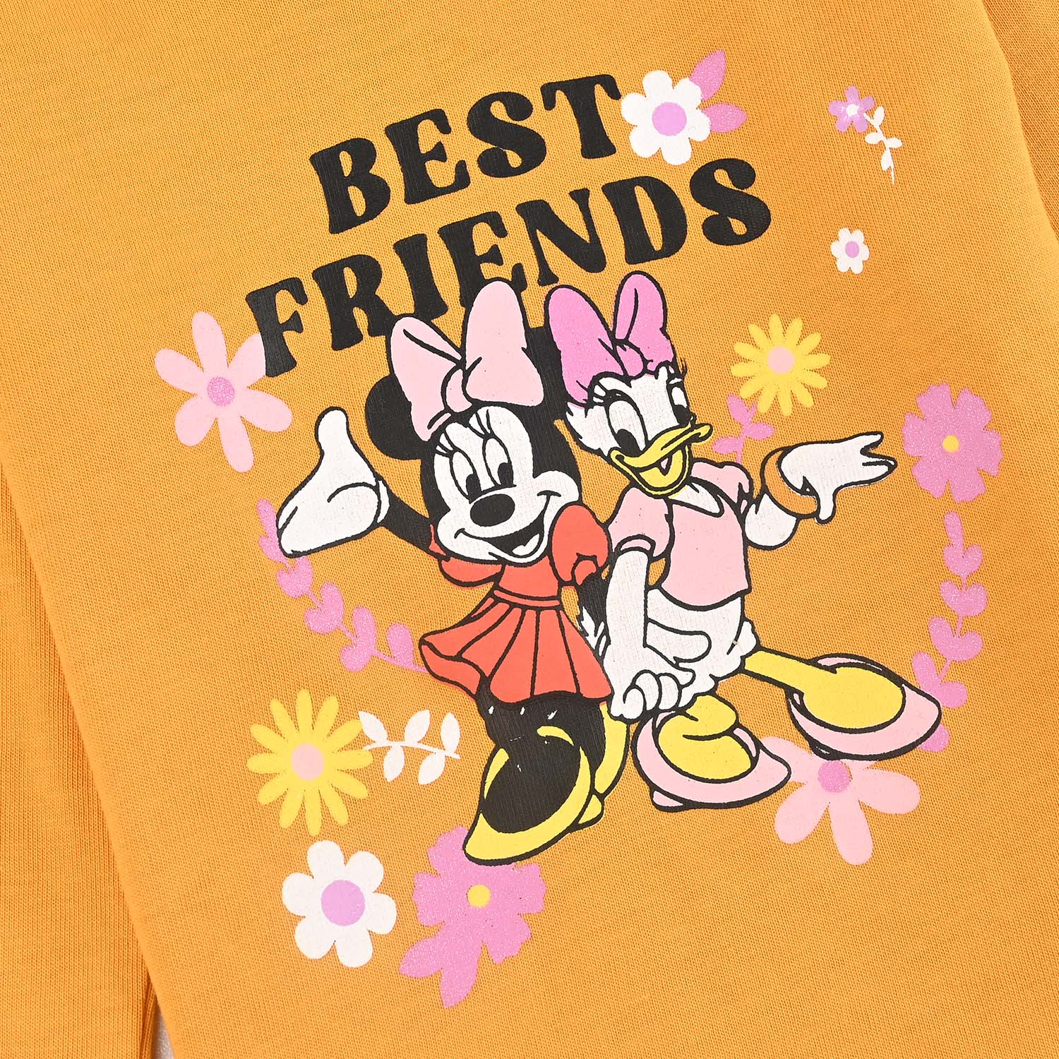Infant Girls Jersey/Terry T-Shirt (BEST FRIENDS) - Yellow - Image 3