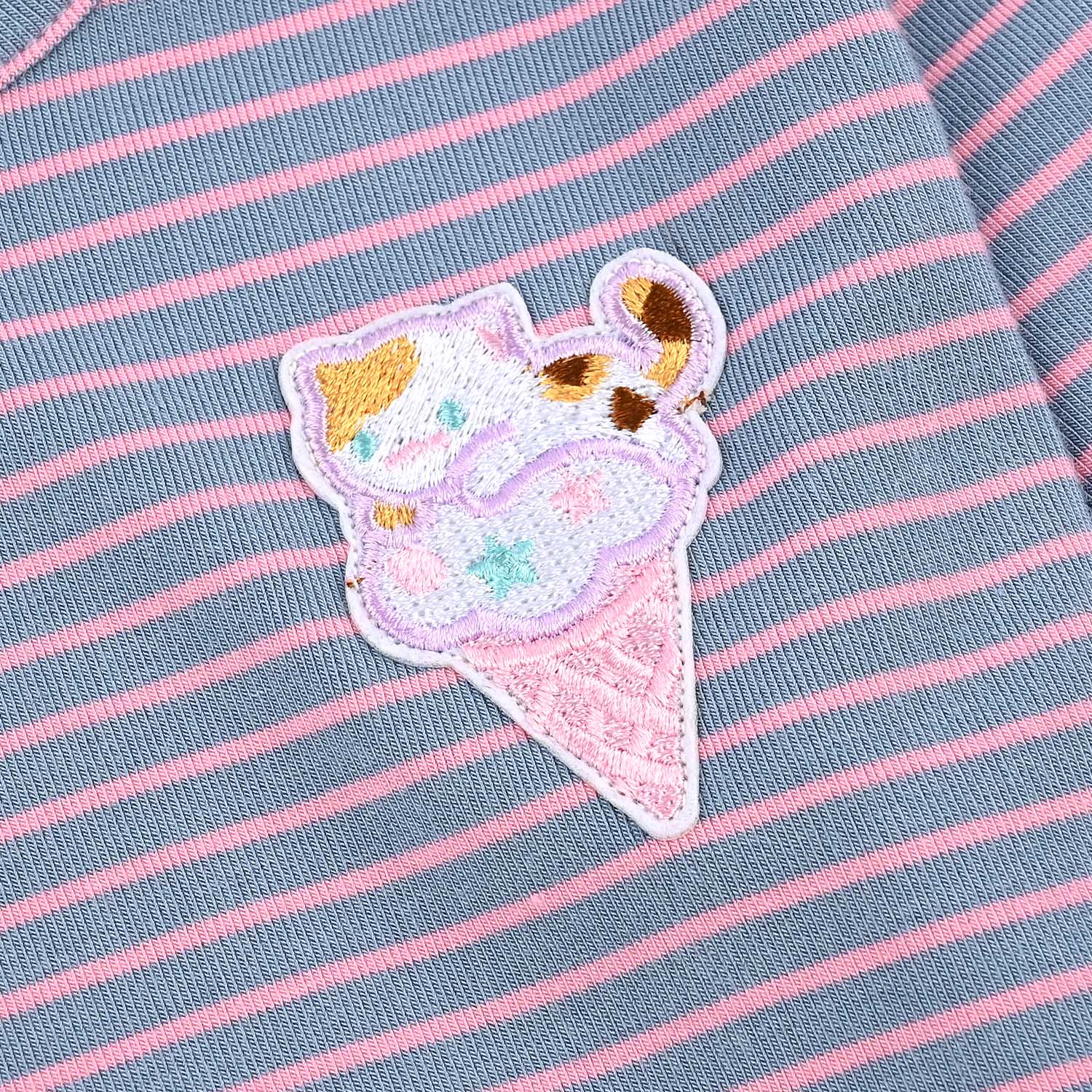 Infant Girls Jersey/Terry T-Shirt F/S CAT - GREY - Image 3