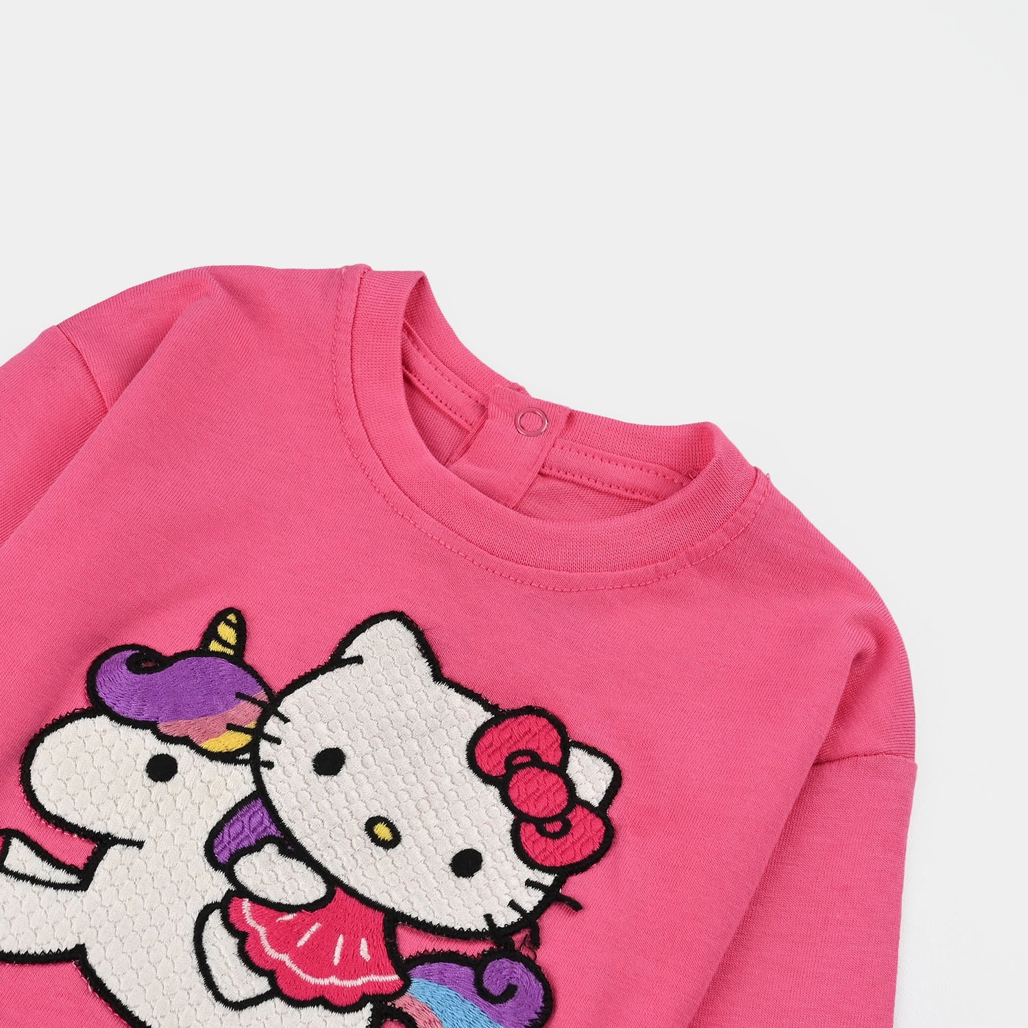 Infant Girls Jersey/Terry T-Shirt - Pink - Image 2