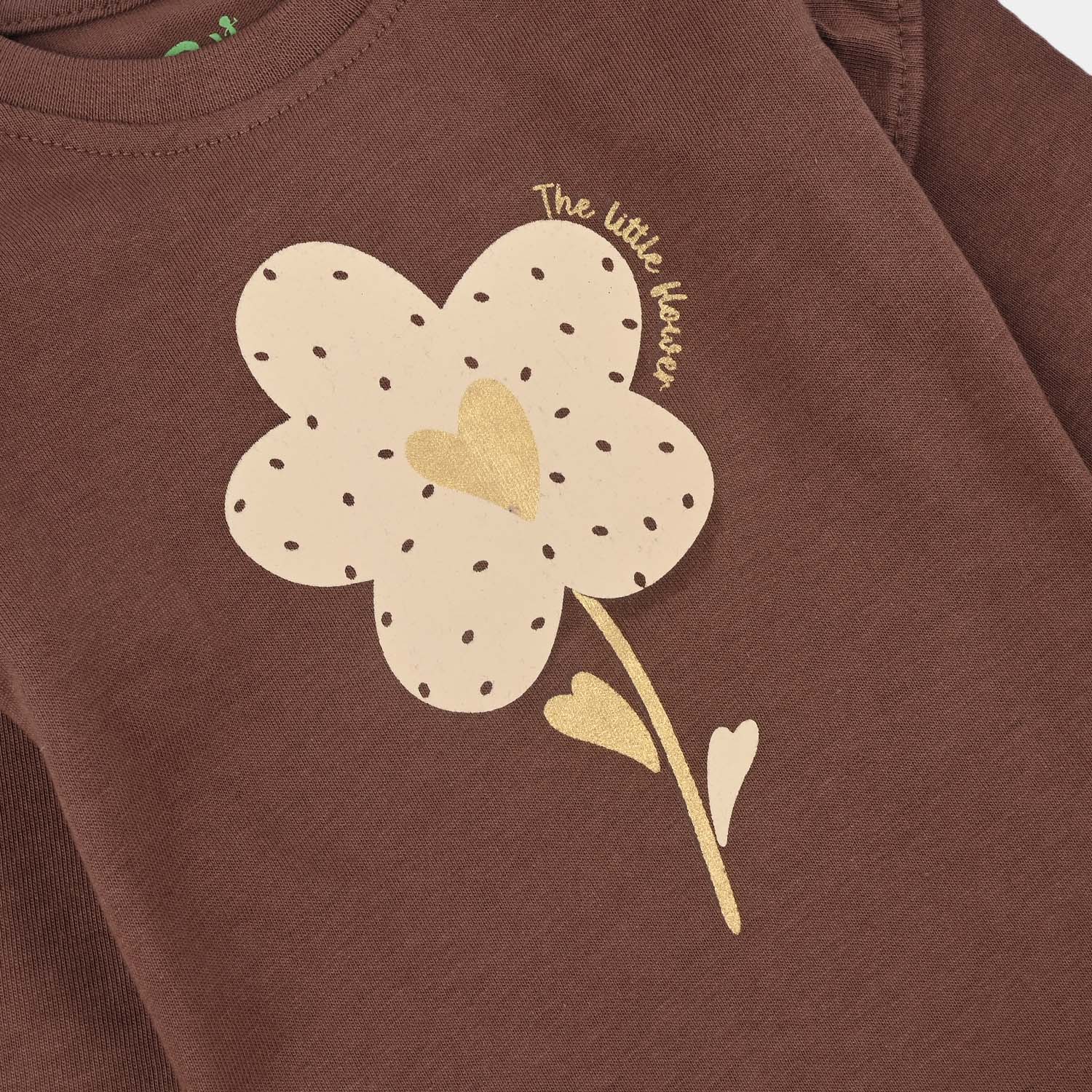 Infant Girls Jersey/Terry T-Shirt F/S THE LITTLE FLOWER - Image 3