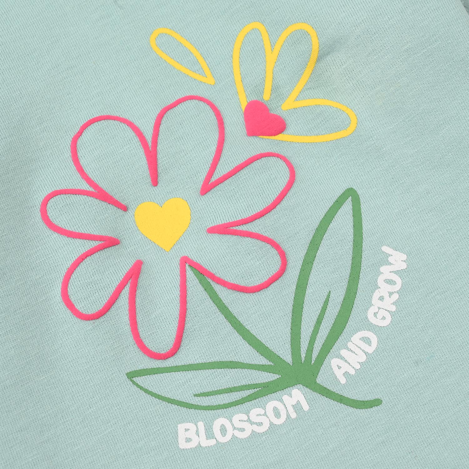 Infant Girls Jersey/Terry Printed T-Shirt - Canal Blue - Image 2