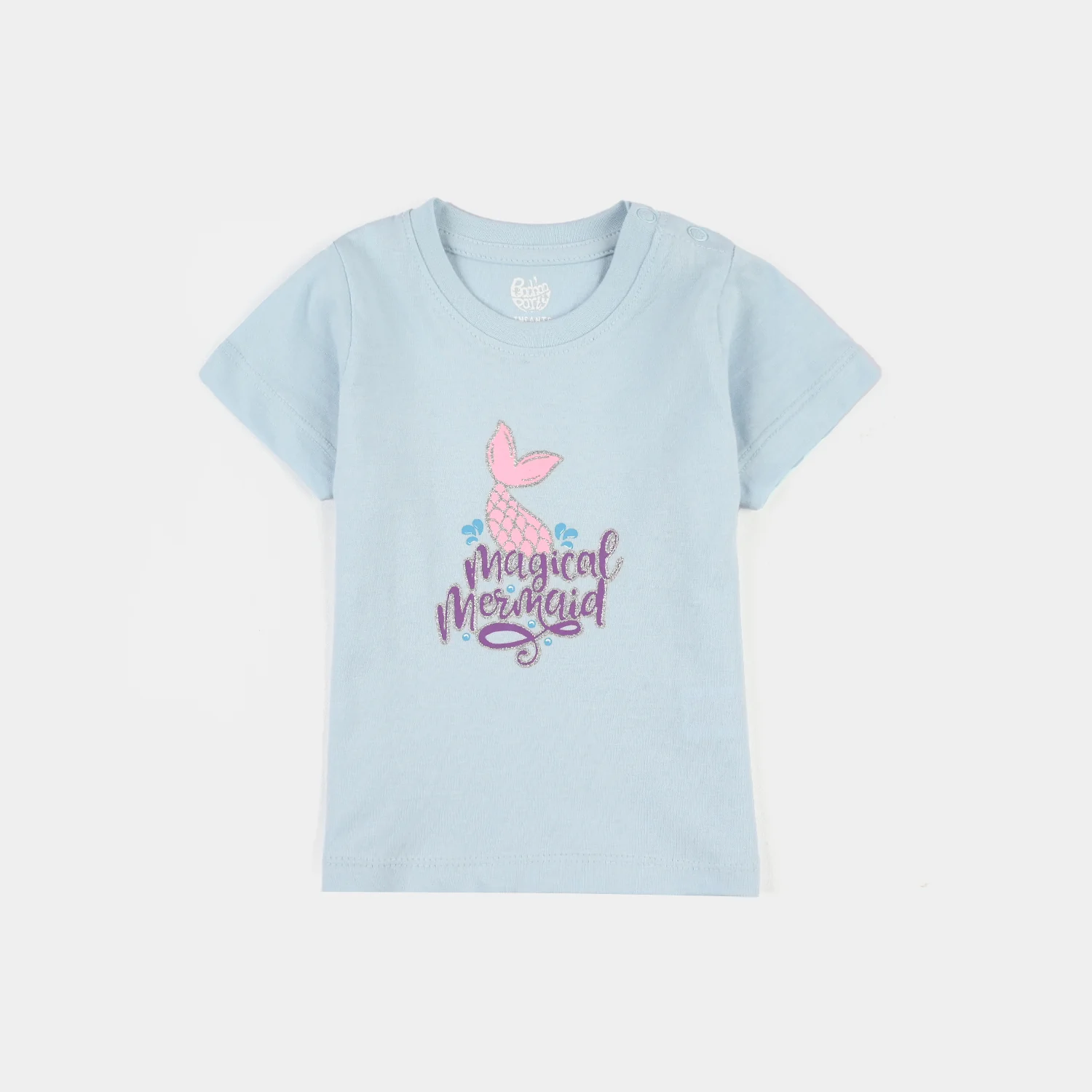Infant Girls Jersey/Terry T-Shirt (Magical Mermaid) - Light Blue