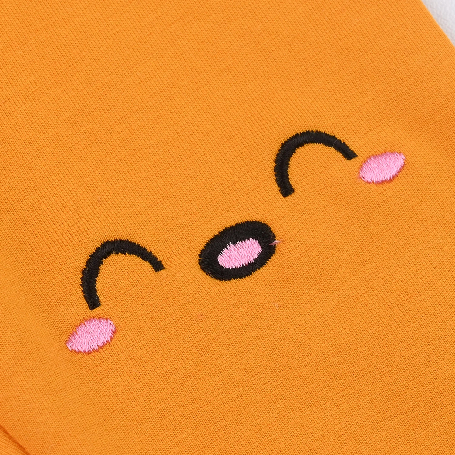 Infant Girls Lycra Jersey Embroidered Tights (Laugh) - Yellow - Image 3