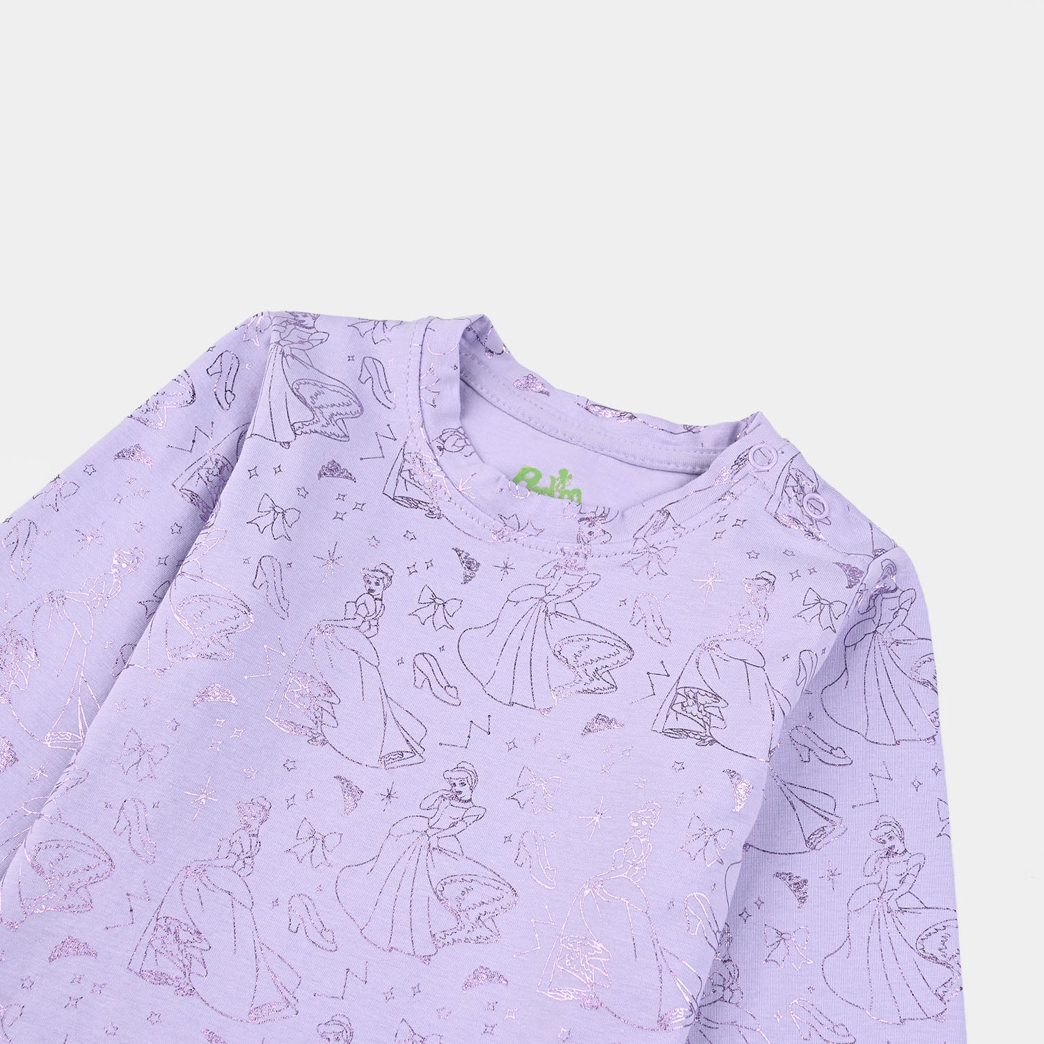 Infant Girls Lycra Jersey T-Shirt-Purple - Image 2