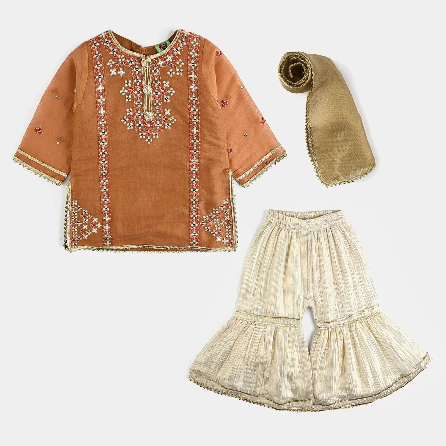 Infant Girls Masori 3Pcs - Orange
