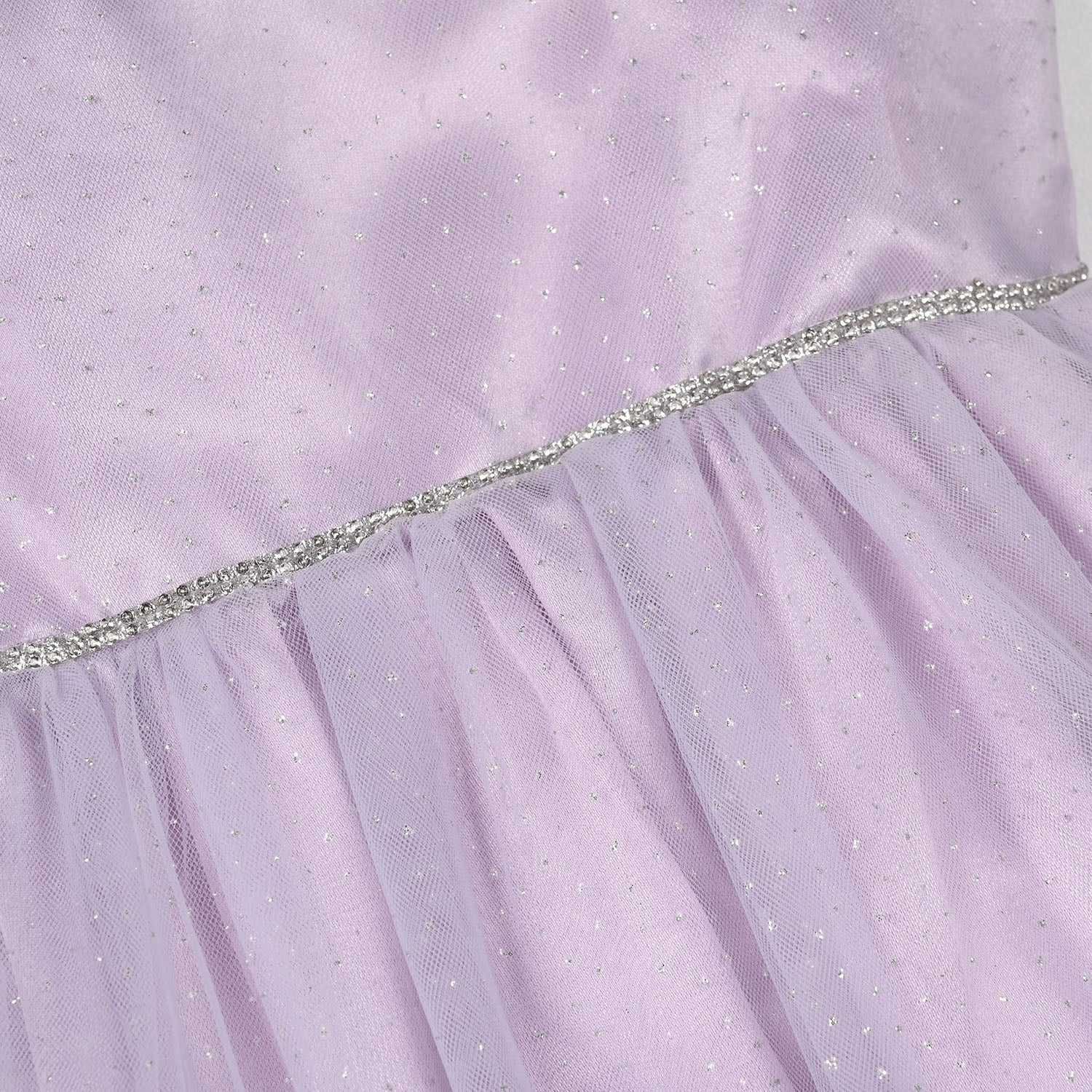 Infant Girls Net Fancy Frock (Little Fairy) - Lilac - Image 2