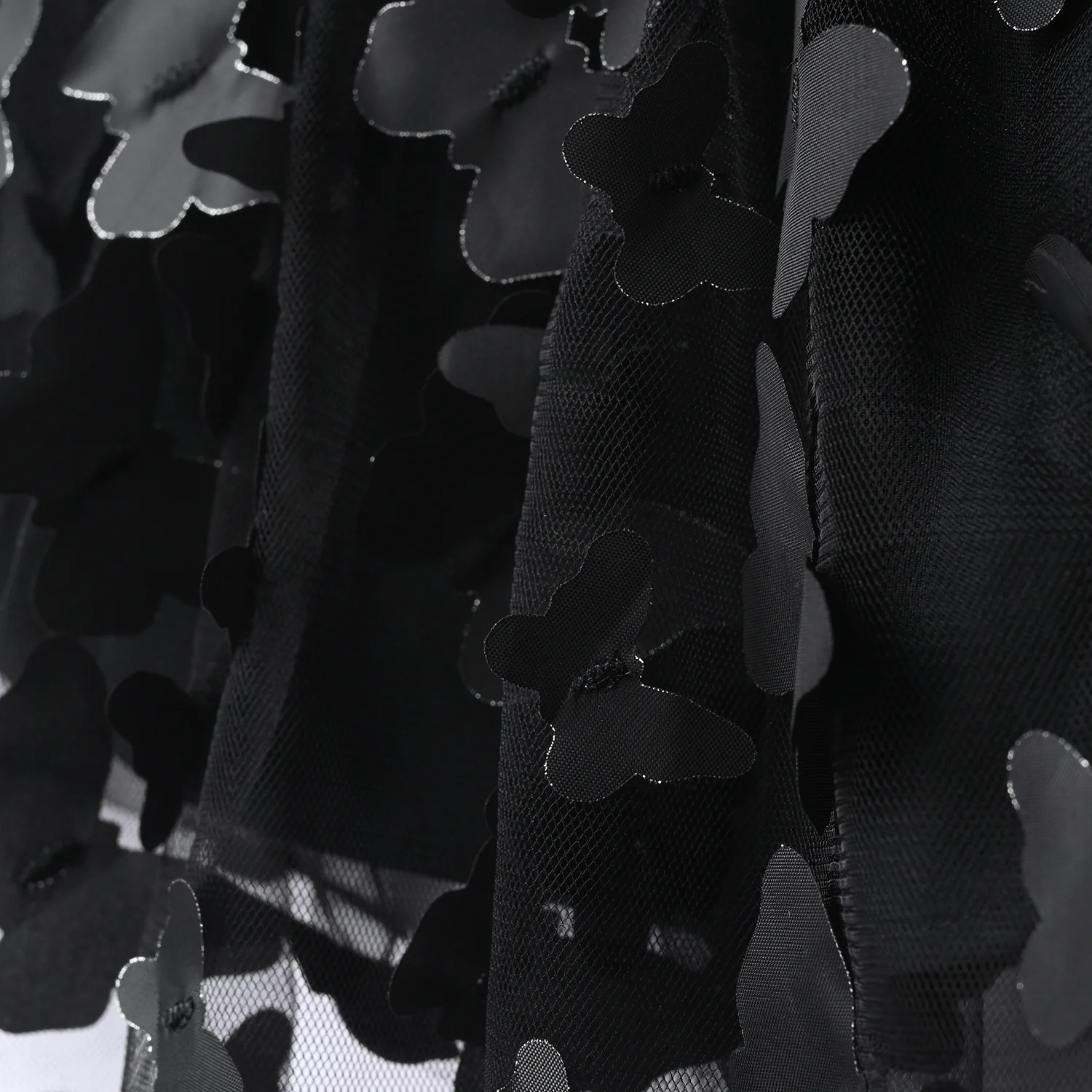 Infant Girls Net Short Skirt Butterflies - Black - Image 2