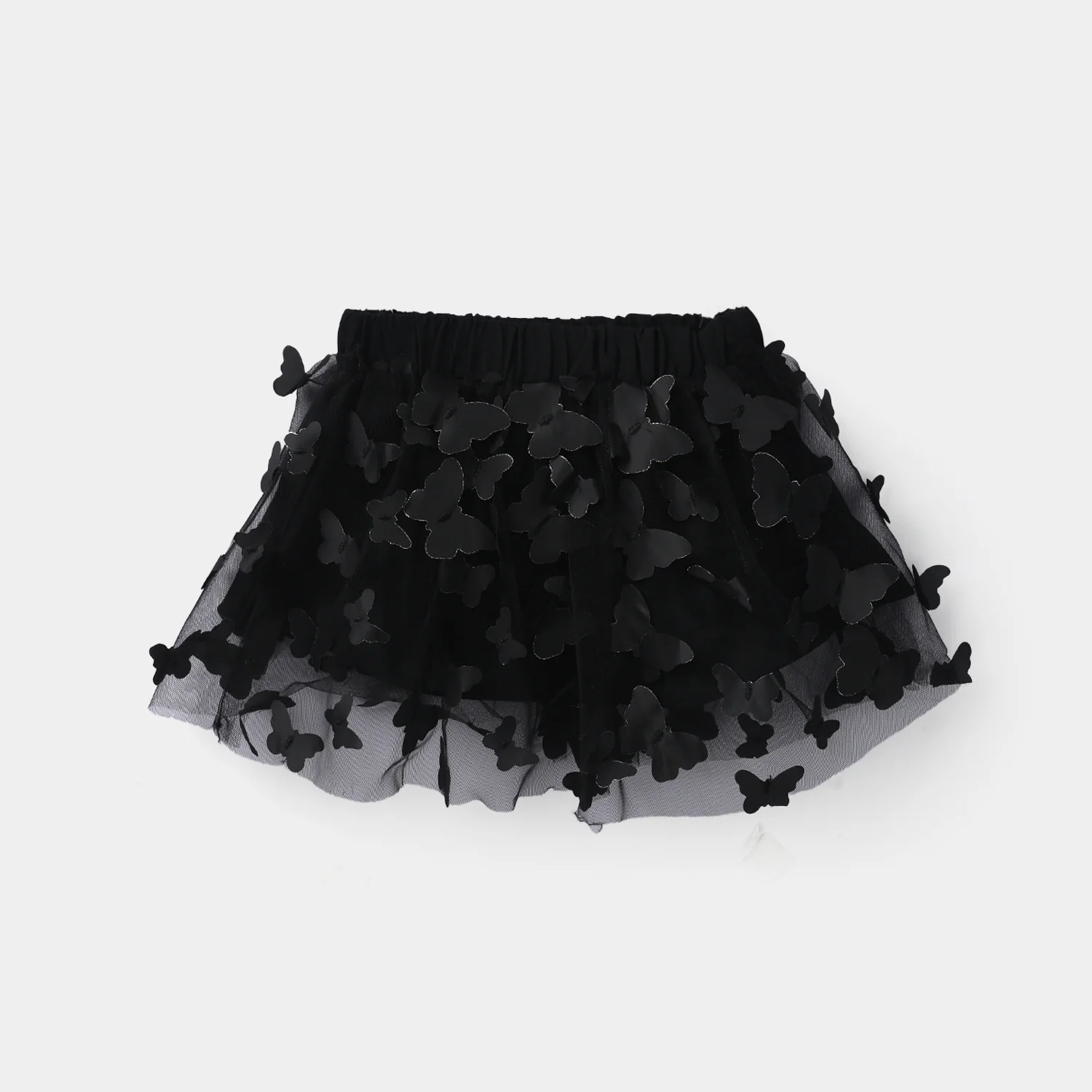 Infant Girls Net Short Skirt Butterflies - Black - Image 3