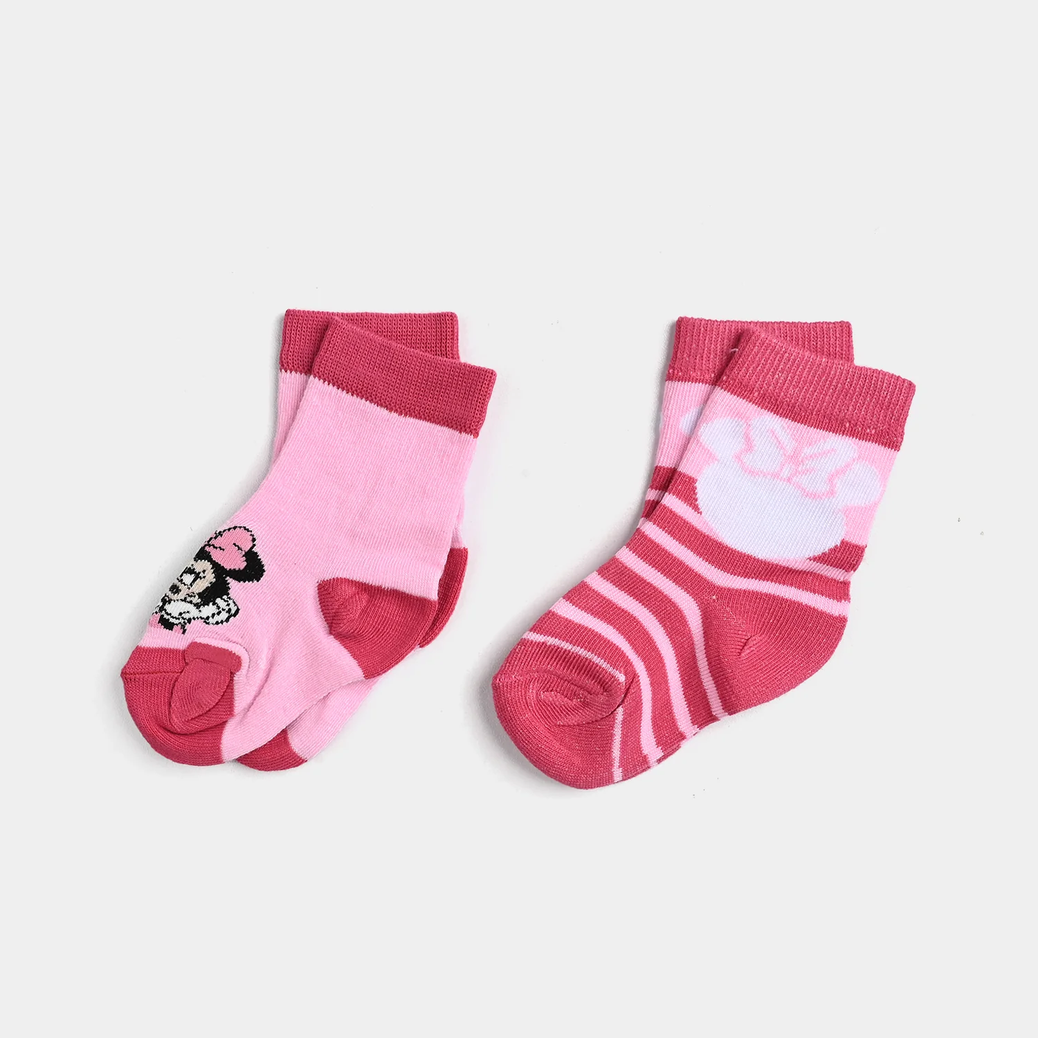 Infant Girls Pack of 2 Socks - Dark Pink