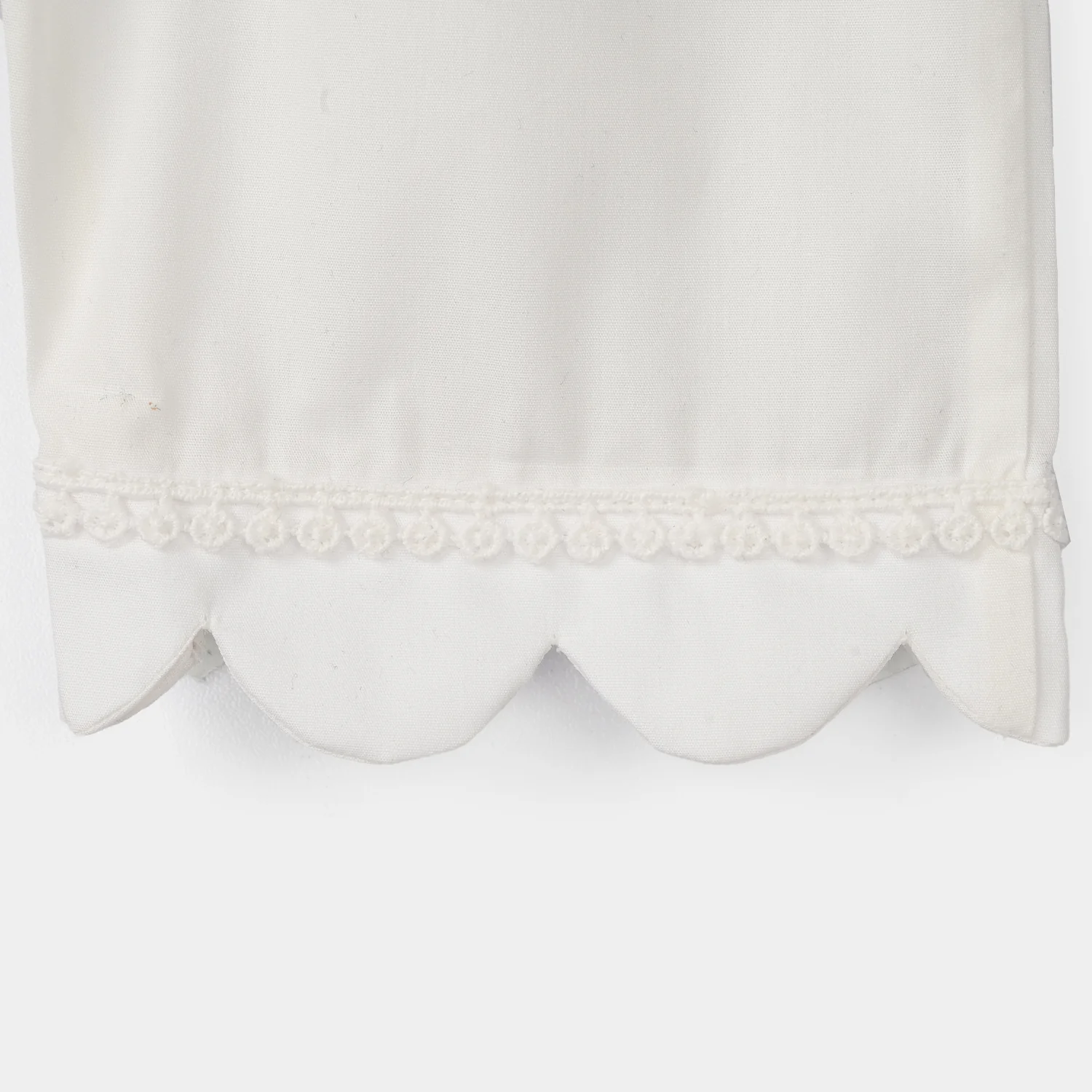 Infant Girls Cotton Pants Scallops - White - Image 3