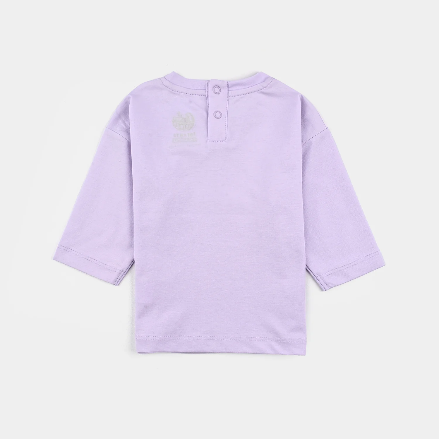Infant Girls Poly Cotton Jersey Night Suit - Purple - Image 4