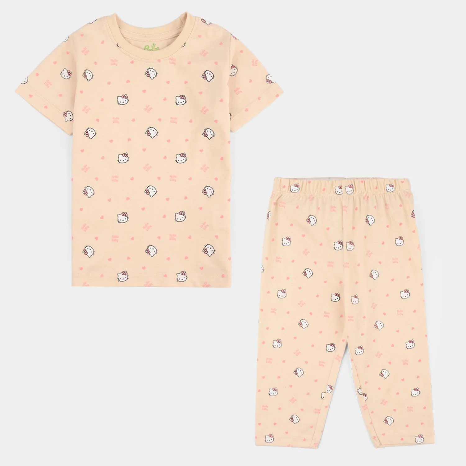 Infant Girls PC Jersey Night Suit (Character) - Sand