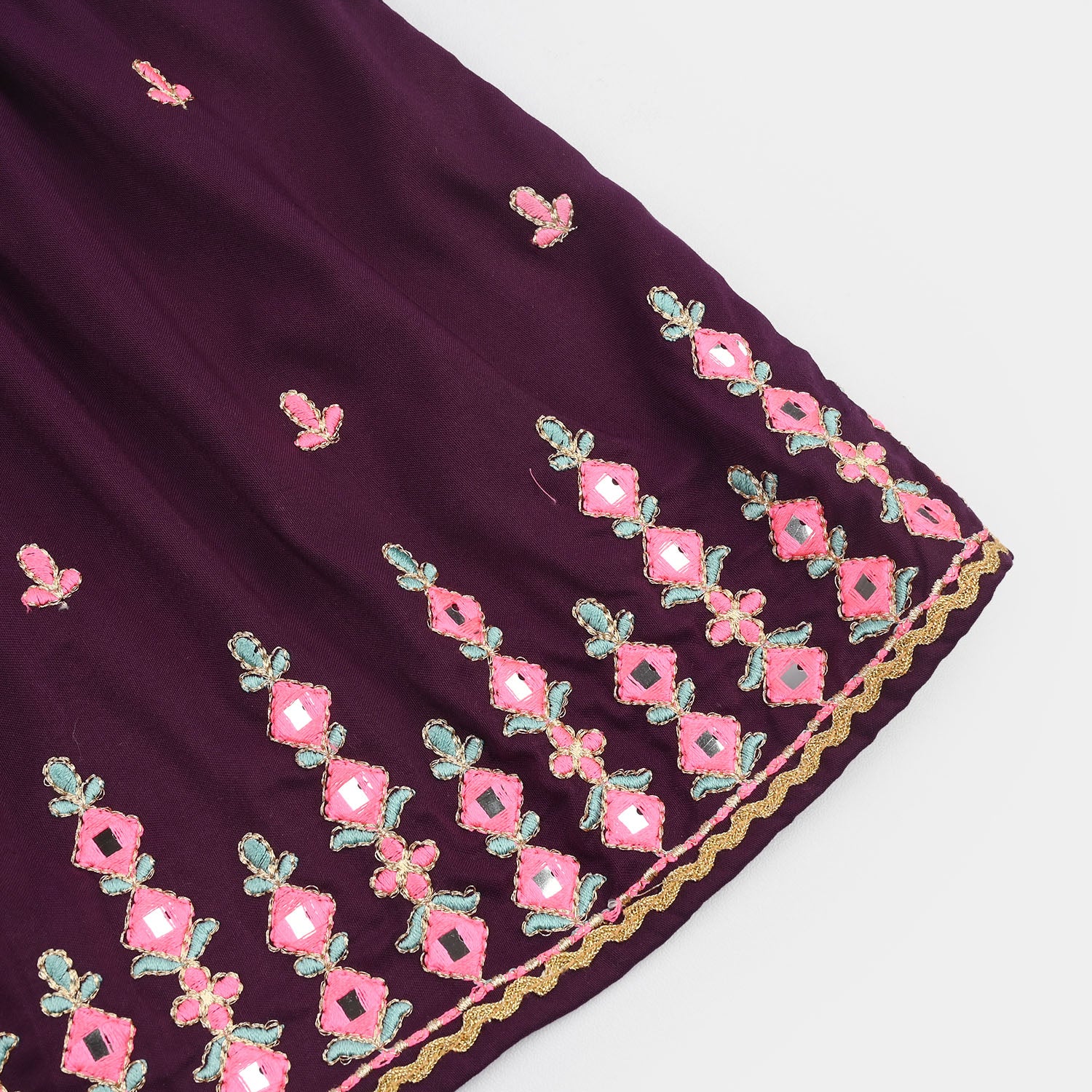 Infant Girls Poly Cambric 2-Piece Set (Maehka Gul) - Purple - Image 9