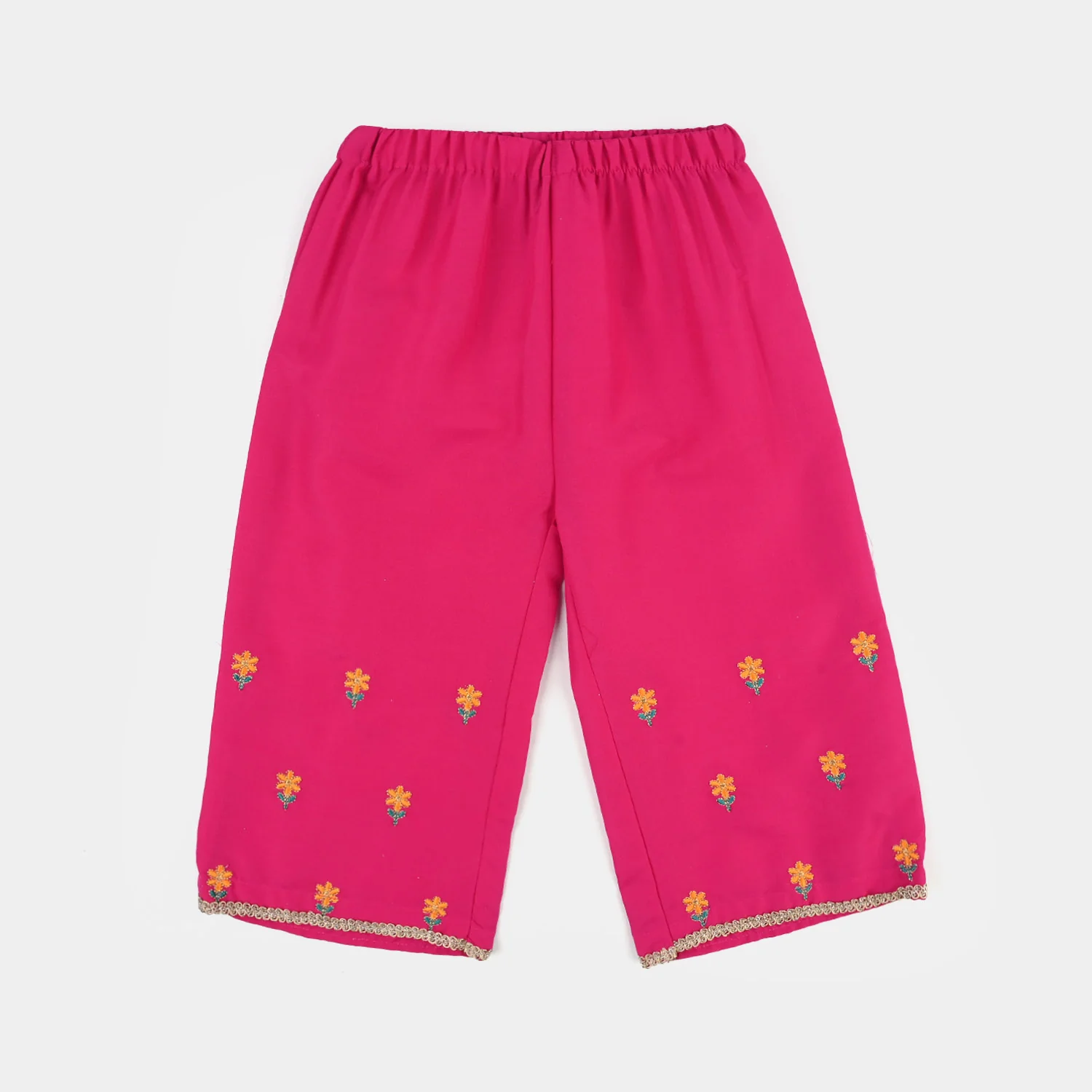 Infant Girls Poly Cambric 2Pc Set (Guddi) - Bright Pink - Image 9