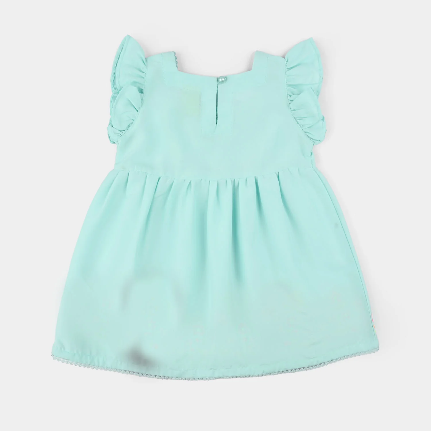 Infant Girls Poly Cambric Embroidered Kurti (Rani Bagh) - Mint Green - Image 4