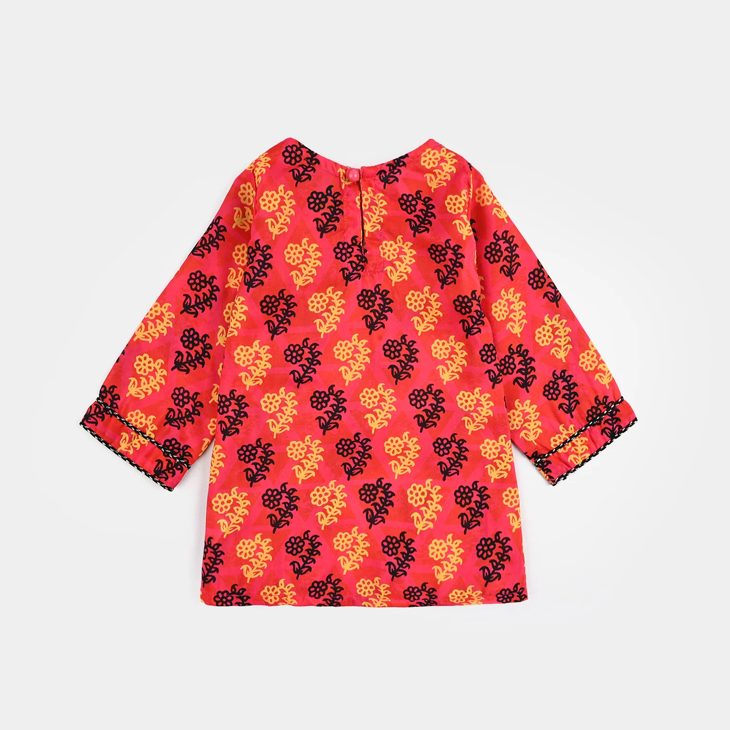 Infant Girls poly cambric Printed 2Pcs-Multi - Image 4