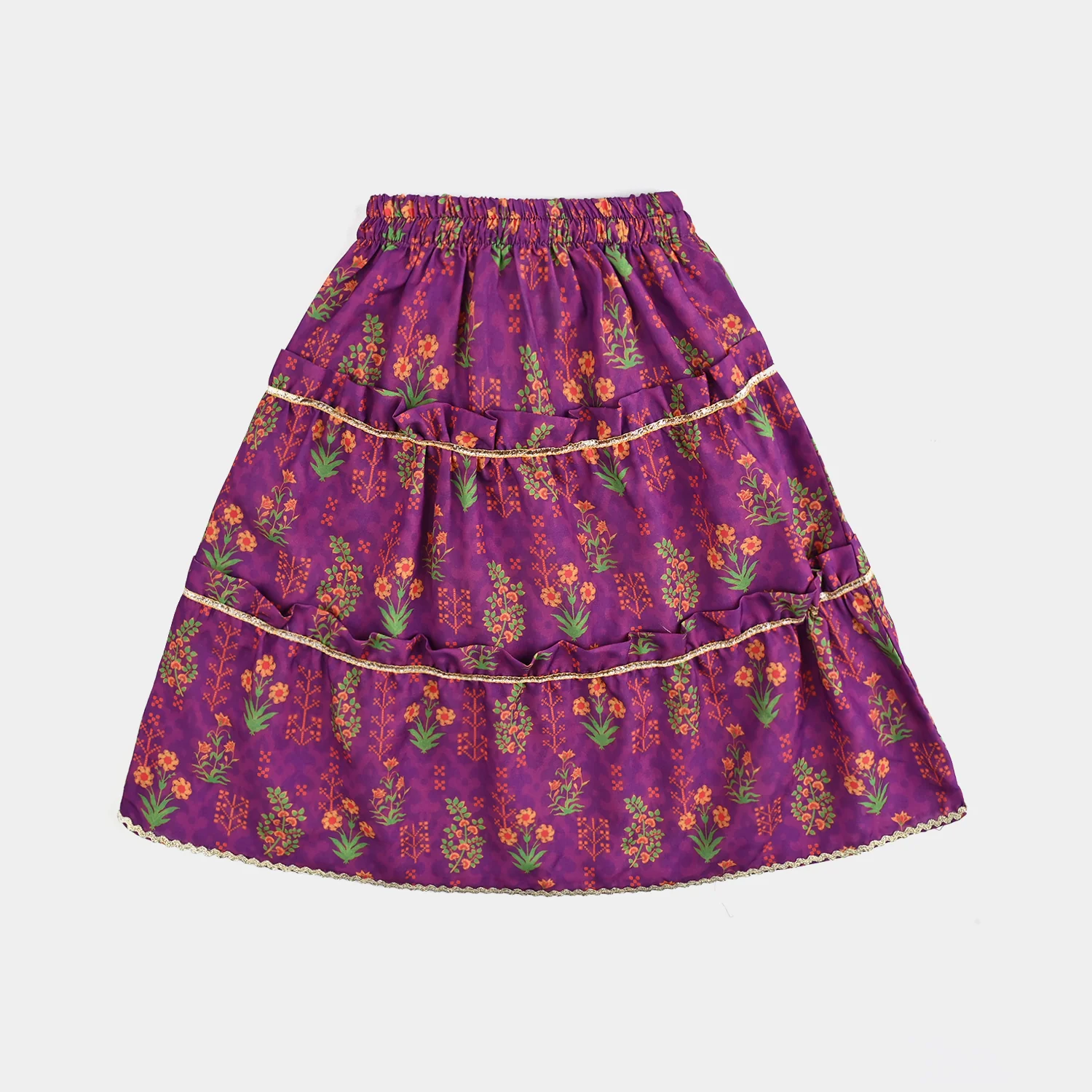 Infant Girls Poly Cambric Printed 2Pcs - Purple - Image 5