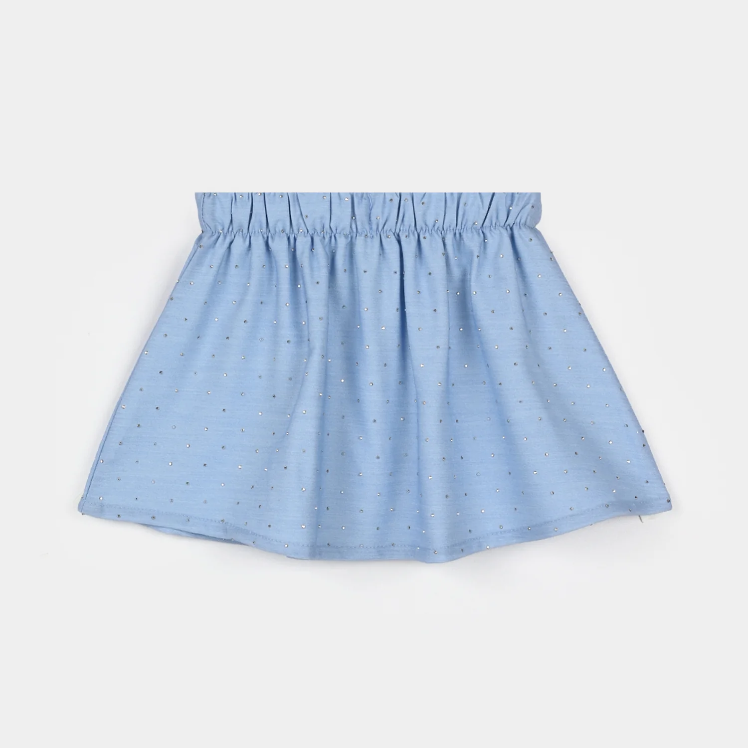 Infant Girls Poly Cambric Short Skirt (Stud) - Sky Blue - Image 3