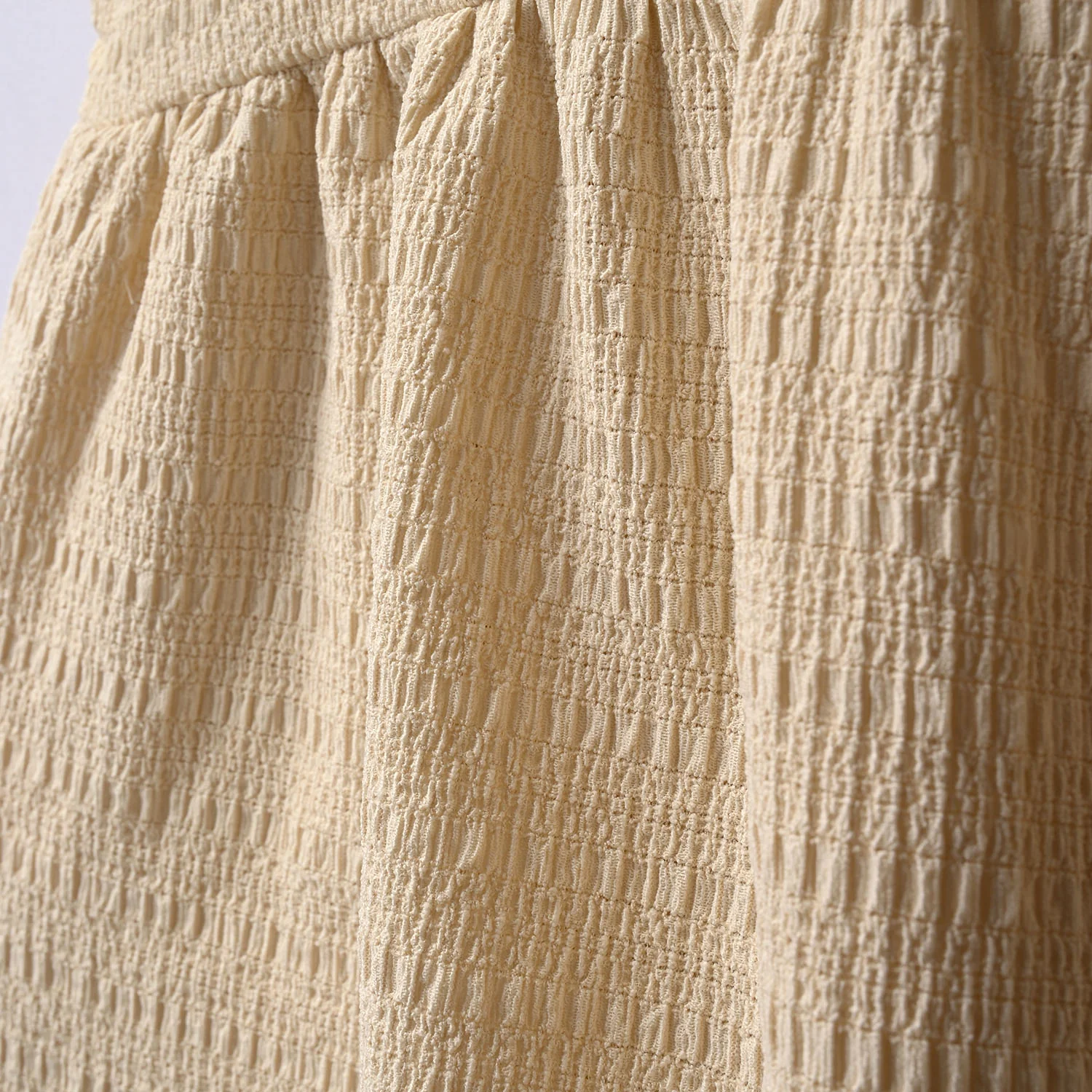 Infant Girls Poly Crinkle Knitted Frock - Brown - Image 4