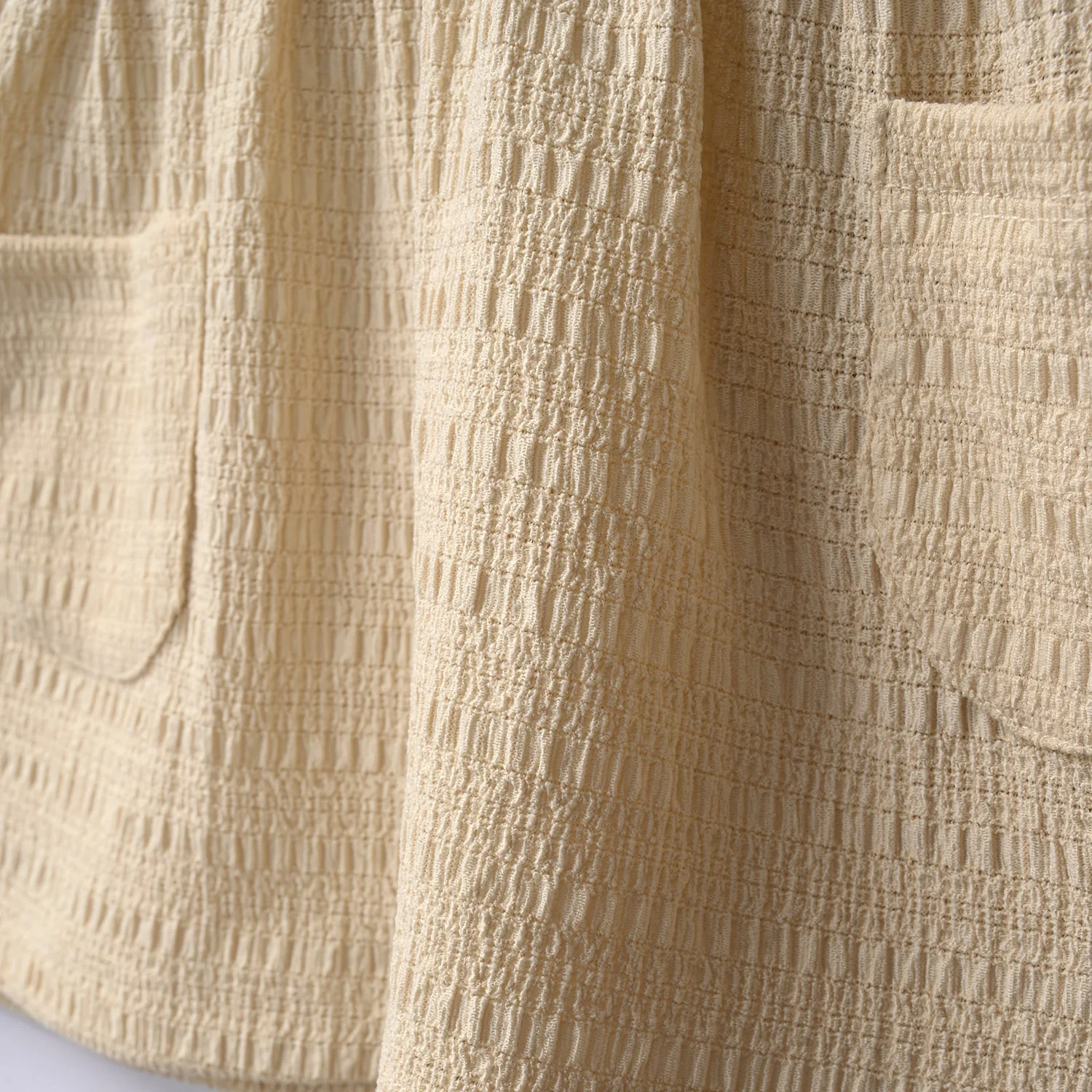 Infant Girls Poly Crinkle Knitted Frock - Brown - Image 5