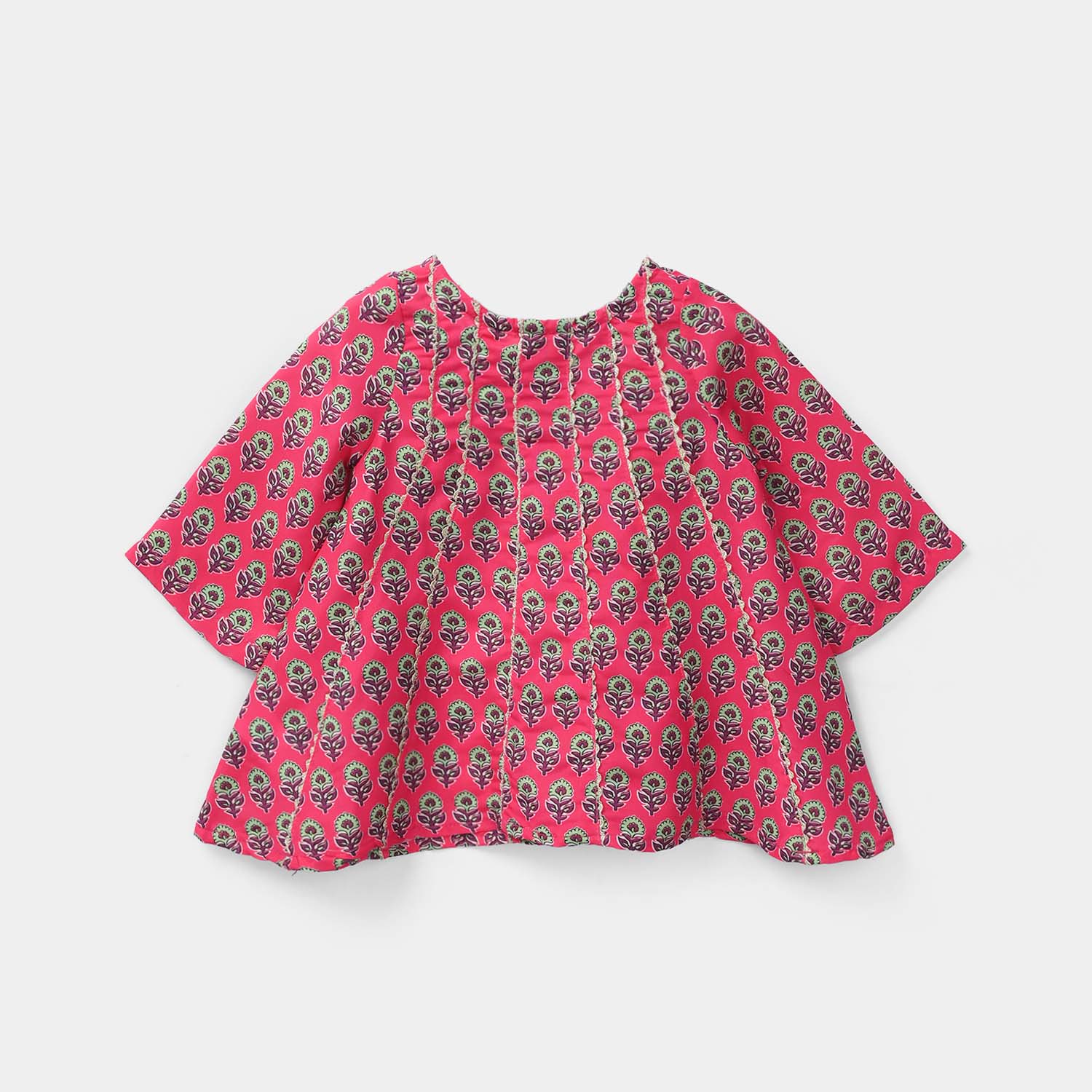 Infant Girls Poly Mesh Printed 2 Pcs - Berry - Image 2