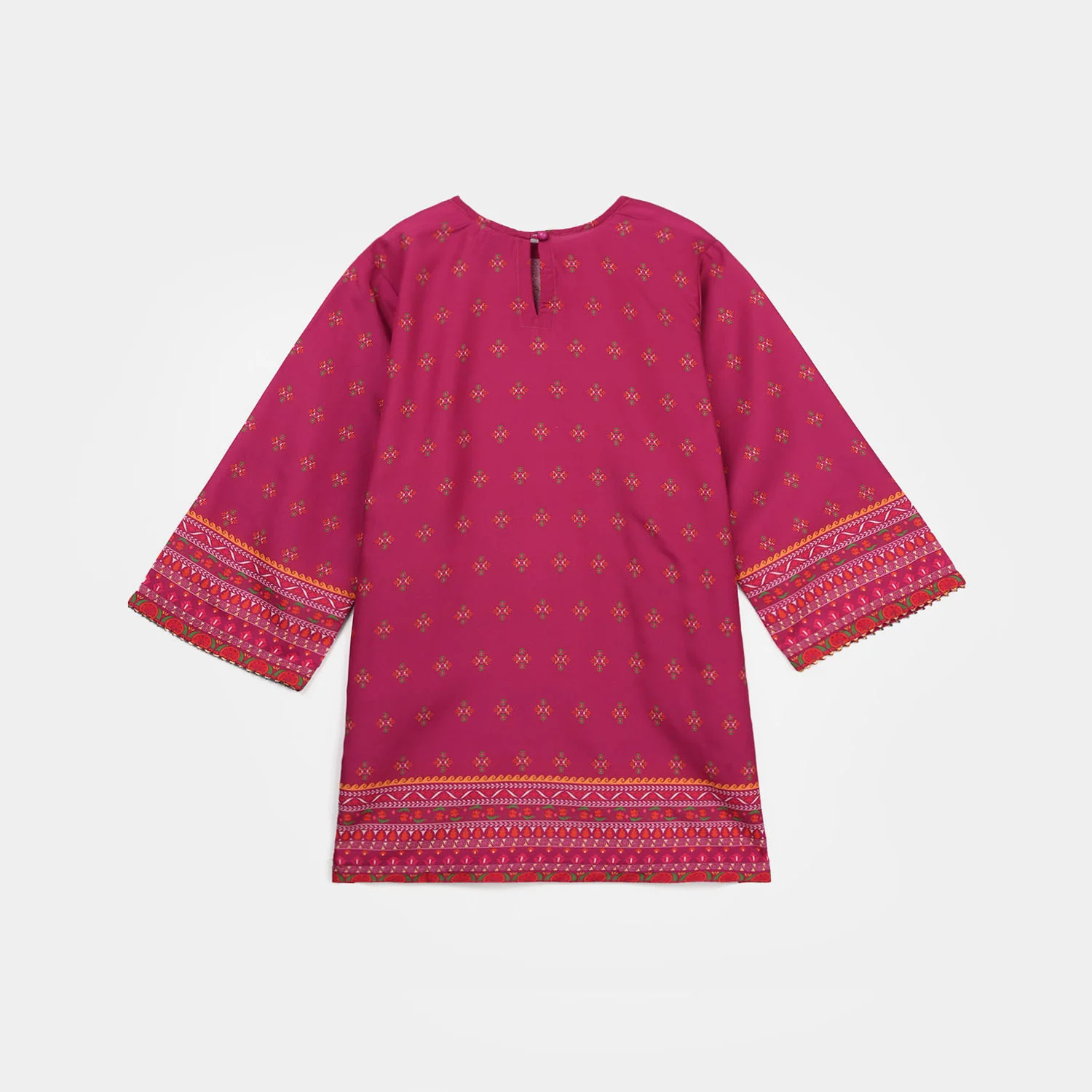 Infant Girls Poly Mesh Printed 2Pcs - Magenta - Image 5