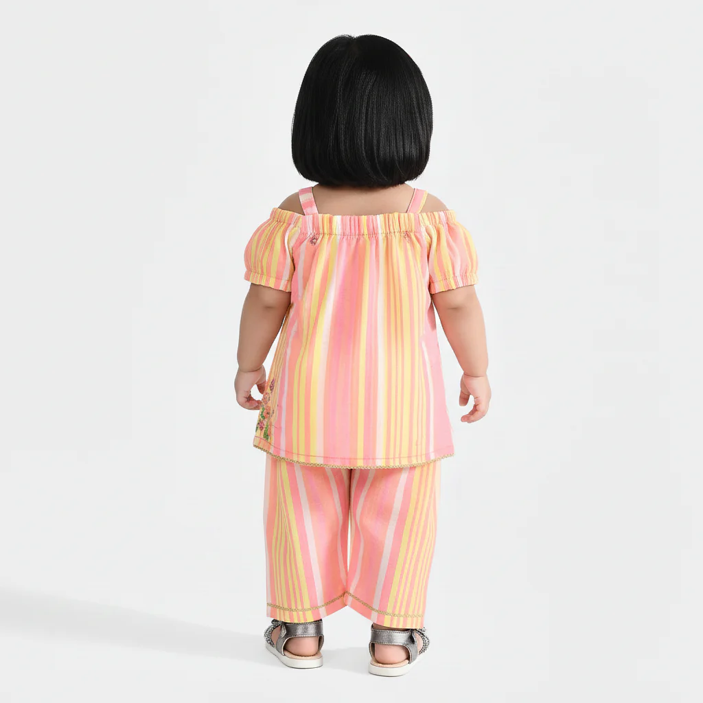 Infant Girls Poly Viscose 2-Piece Set (Candy Land) - Multi - Image 2