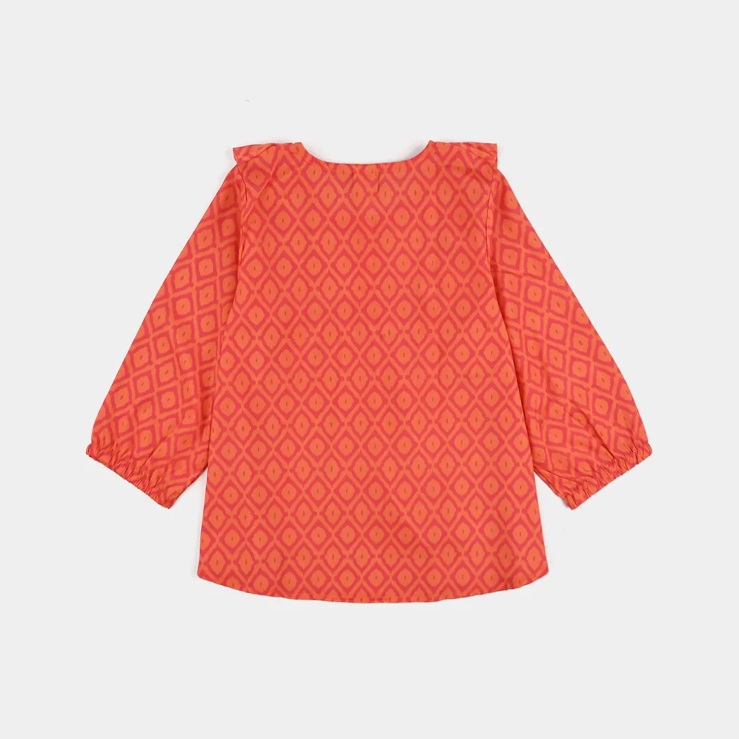Infant Girls Poly Viscose Casual Top - Orange - Image 3