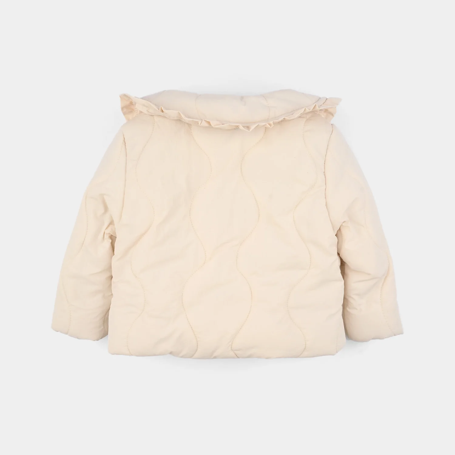 Infant Girls Quilted Jacket Ruffles - Skin - Image 4