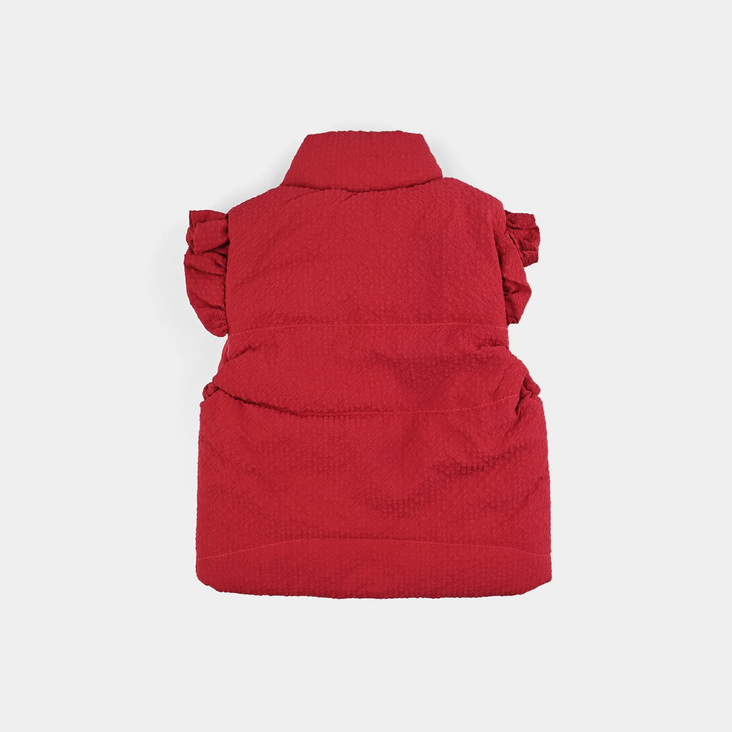 Infant Girls Quilted Jacket S/L Checked-Red - Image 4