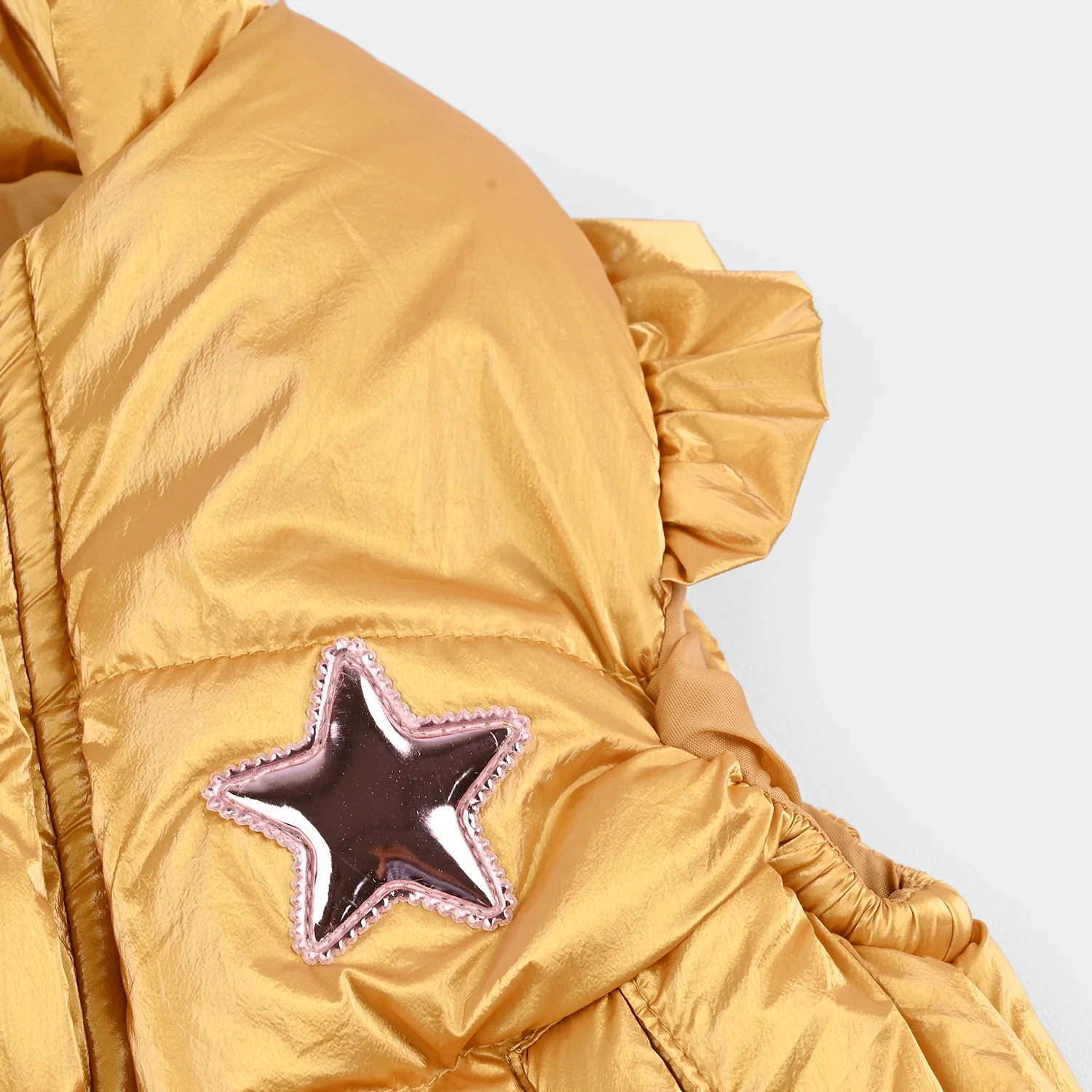 Infant Girls Quilted Jacket S/L Galaxy-GOLDEN - Image 3