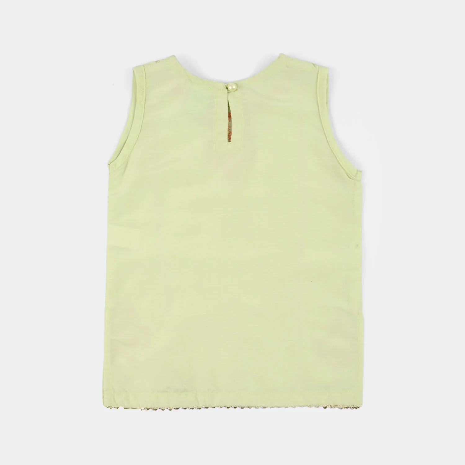 Infant Girls Raw Silk 2-Piece Set (Laddoo Rani) - Pista Green - Image 5