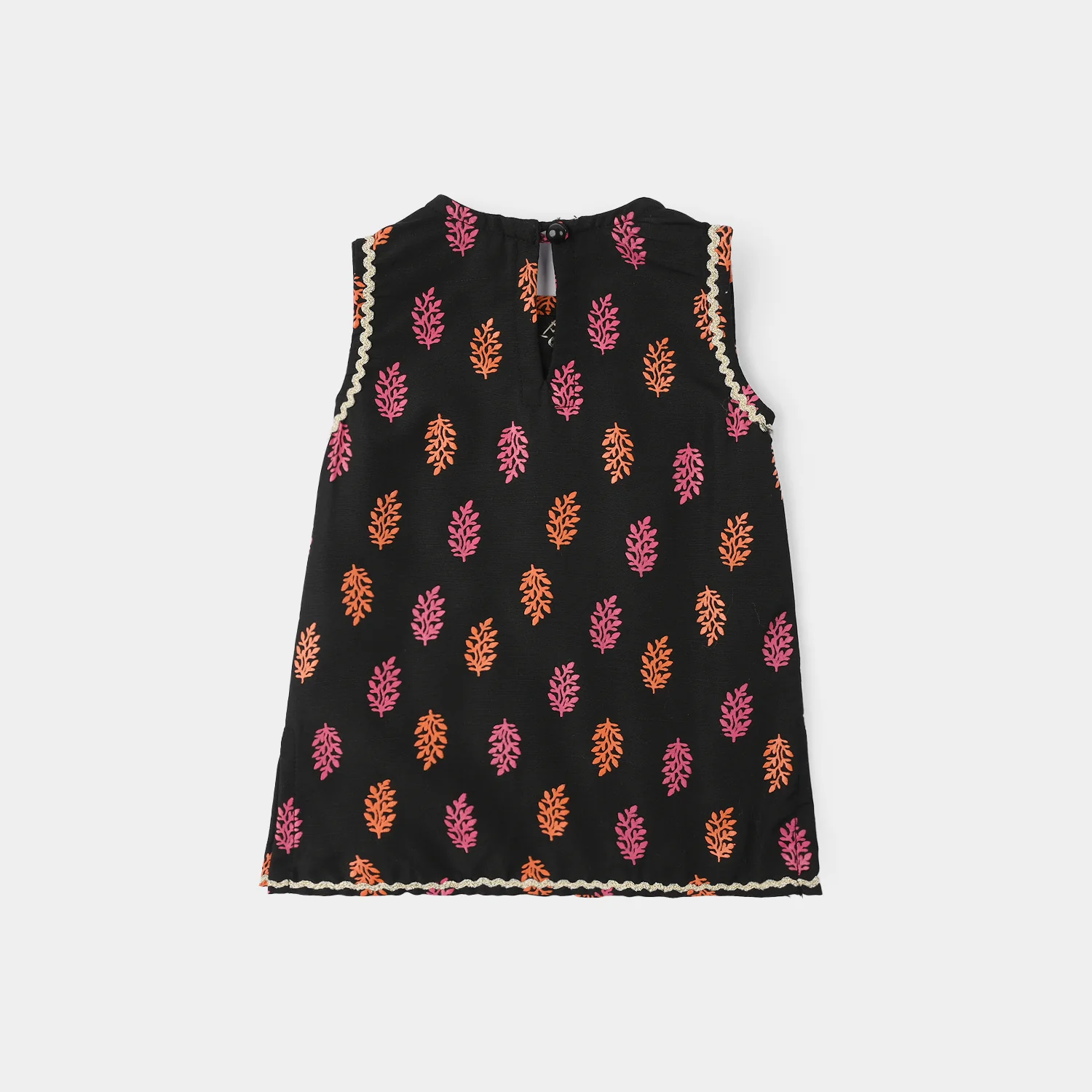 Infant Girls Raw Silk 2Pcs - Black - Image 5