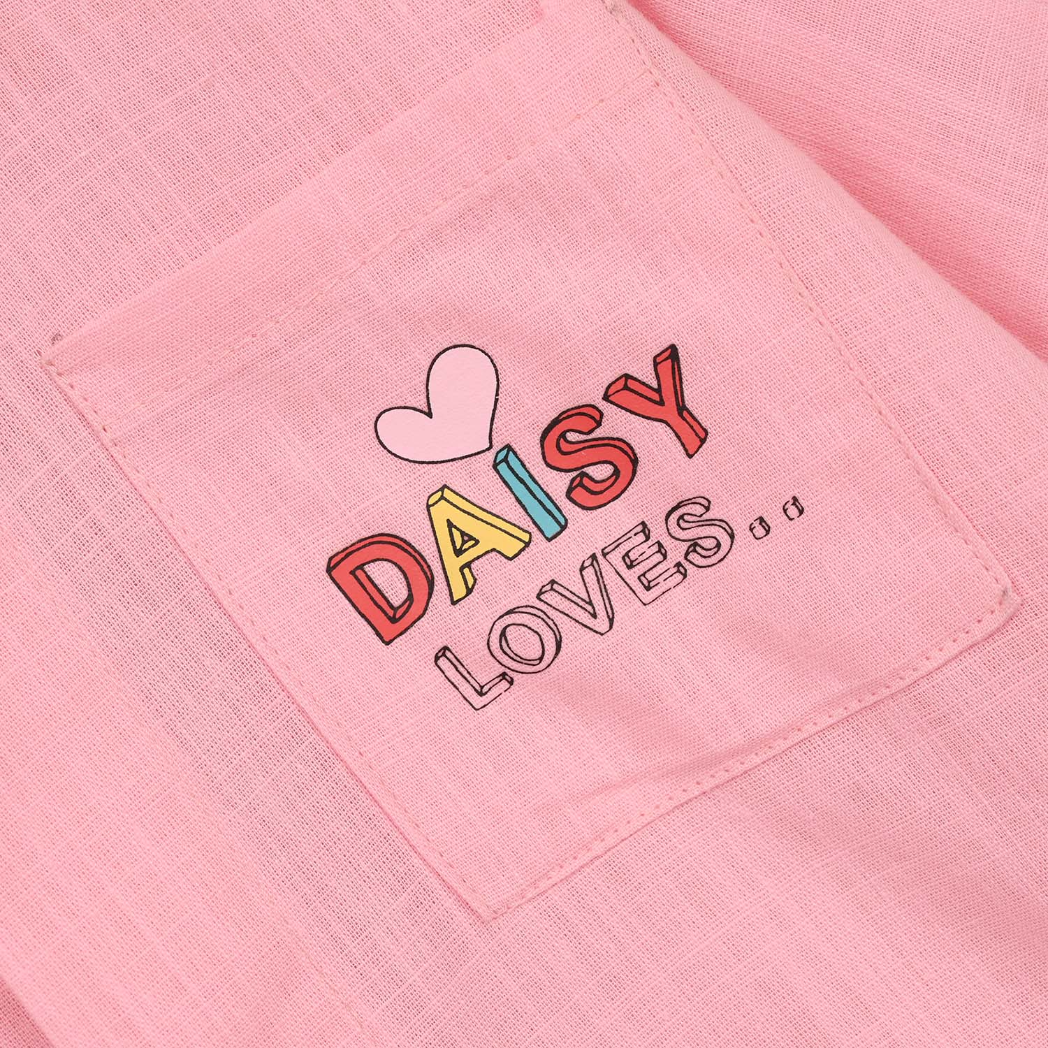 Infant Girls Raw Silk Casual Top - Dusky Pink - Image 2