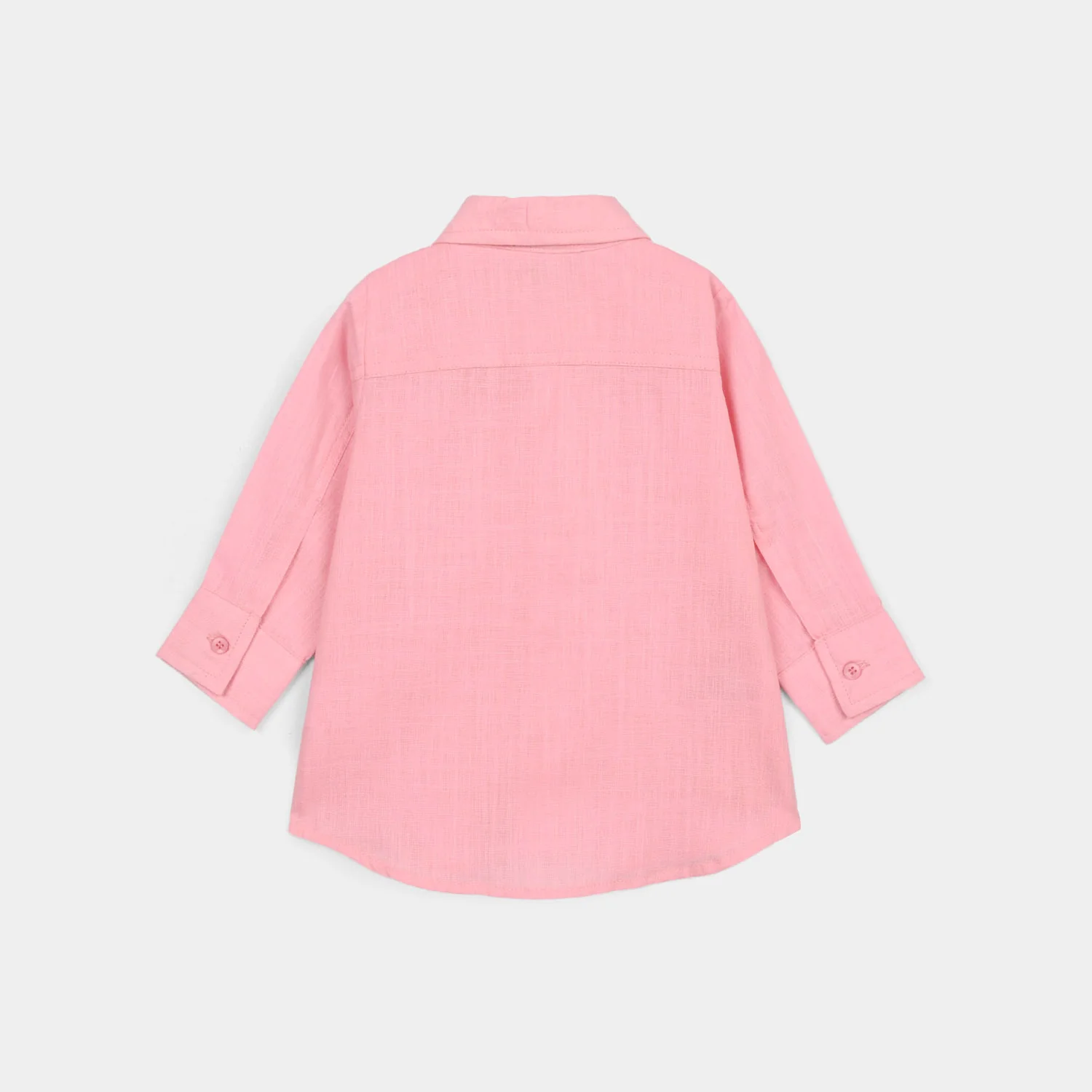 Infant Girls Raw Silk Casual Top - Dusky Pink - Image 3