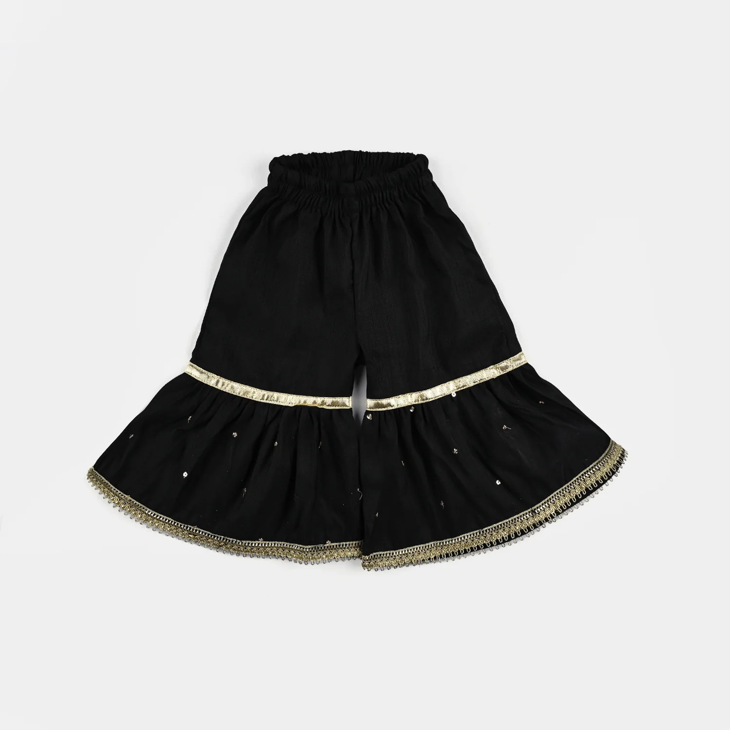 Infant Girls Raw Silk Fancy 2Pcs Little Beauty-BLACK - Image 6