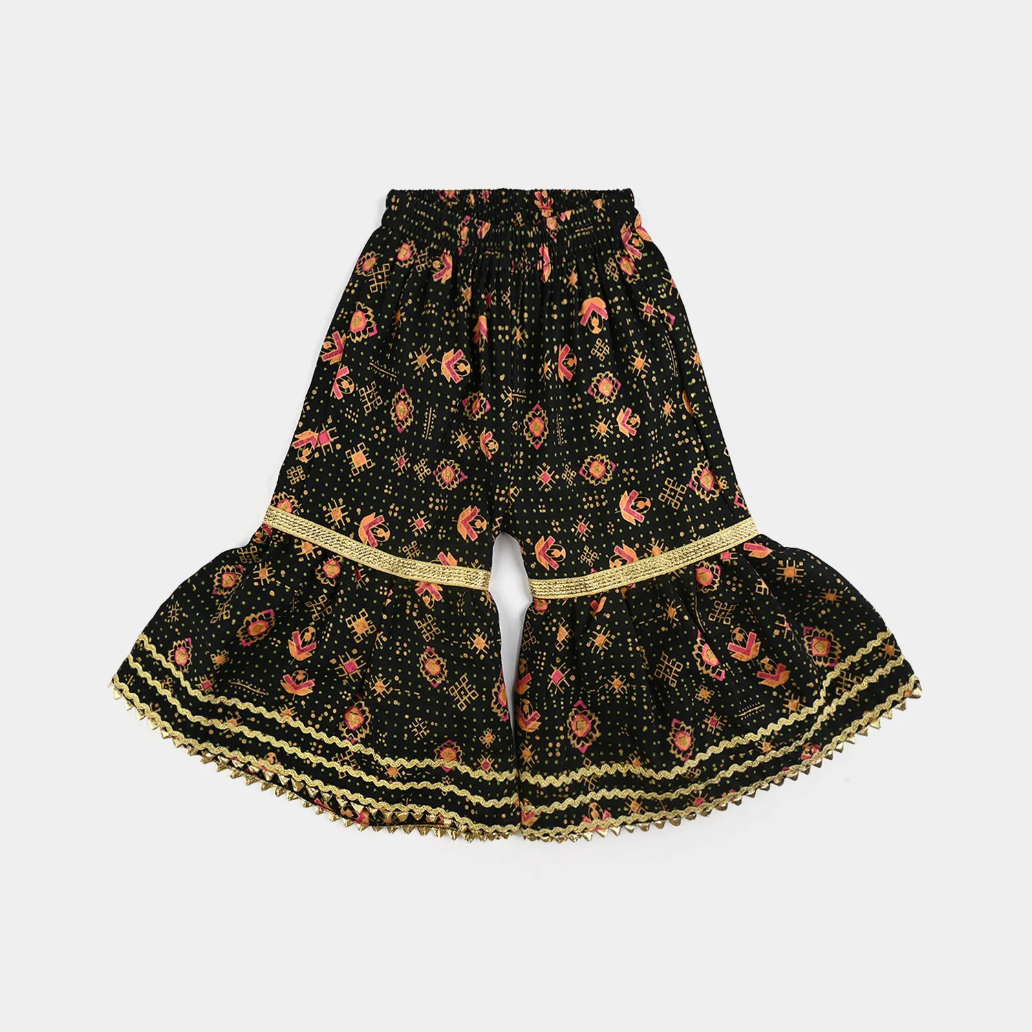 Infant Girls Raw Silk Fancy 3Pcs - Black - Image 5