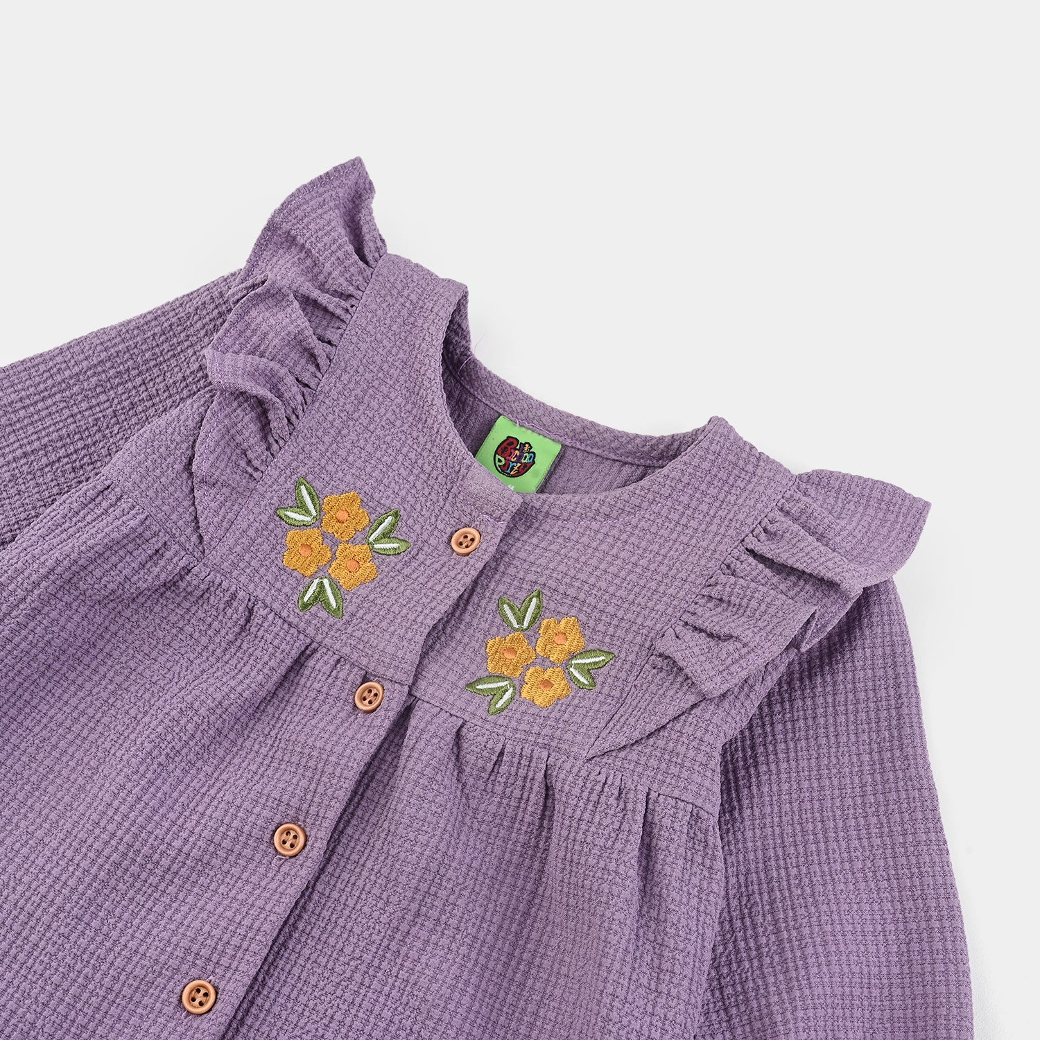 Infant Girls Seersucker 2 Pc Suit-Soft petal-Purple - Image 3