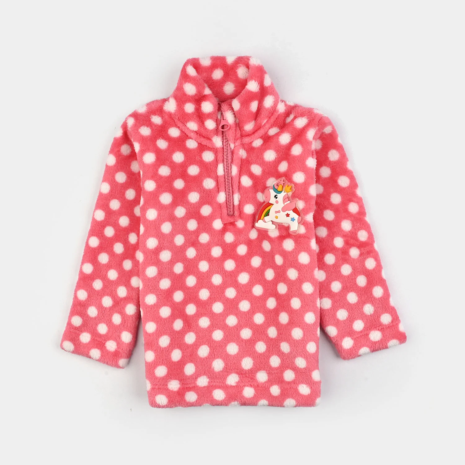 Infant Girls Sherpa Suit - Pink - Image 2