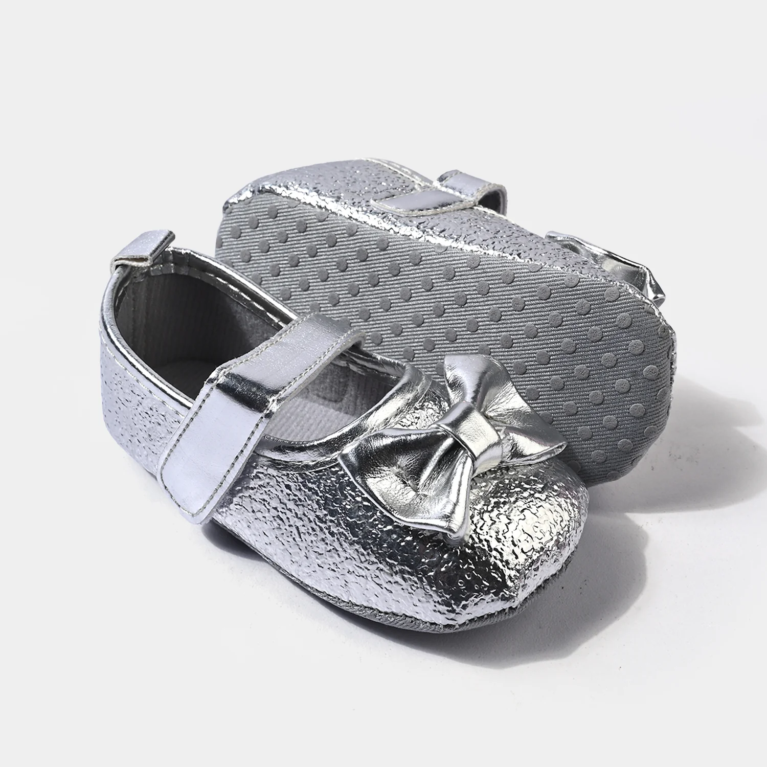 Infant Girls Shoes C-796-SILVER - Image 2