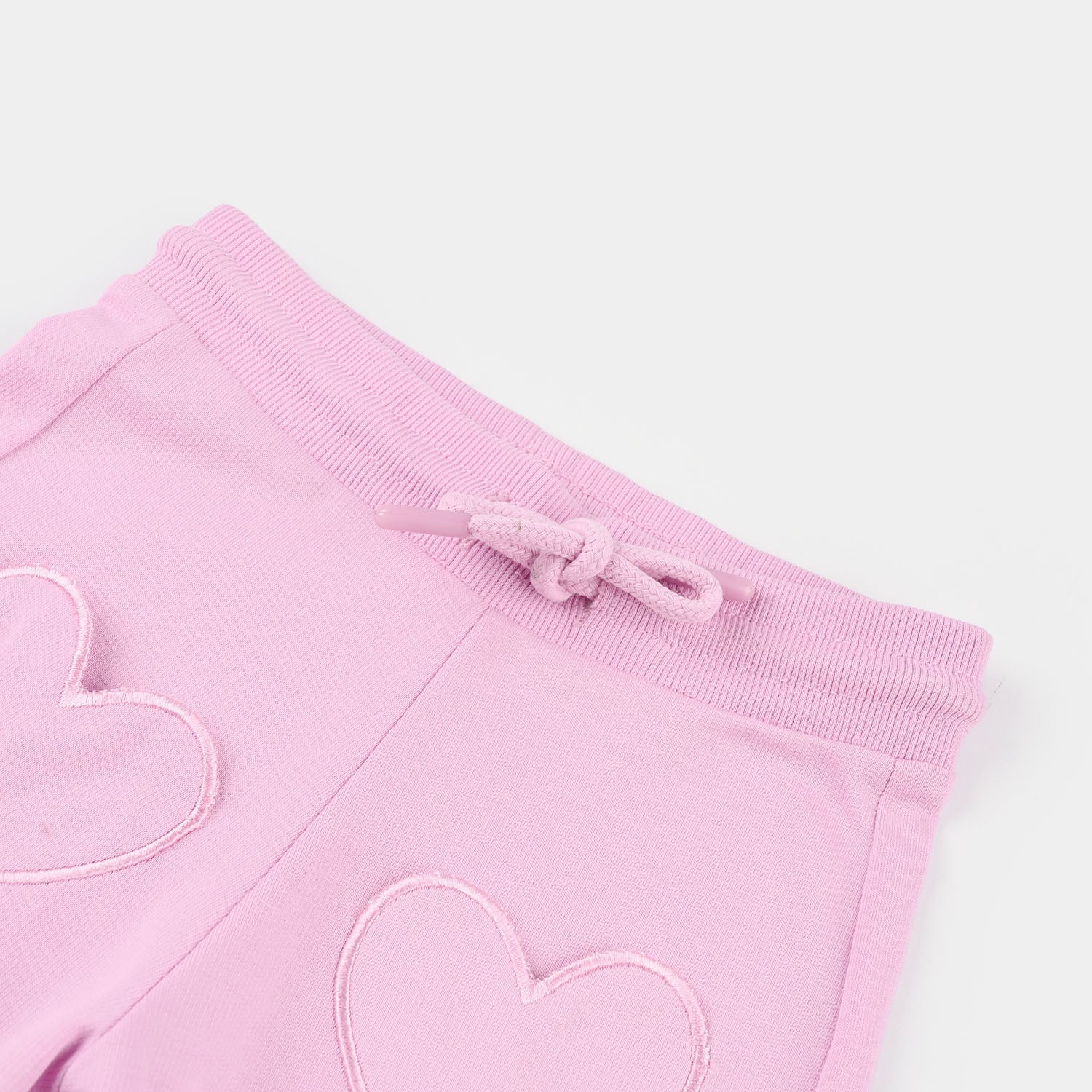 Infant Girls Cotton Shorts (Heart Pocket) - Pink - Image 2