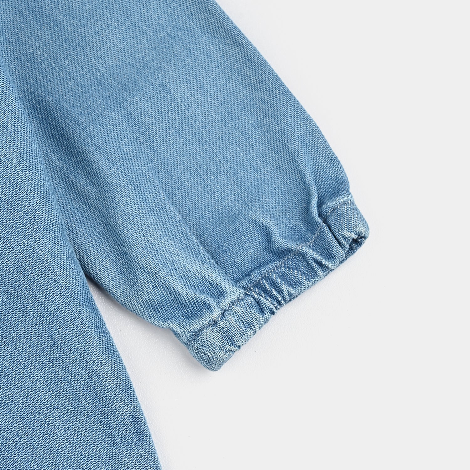 Infant Girls Denim (Light Denim) Romper-Love Stitch-BLUE - Image 3